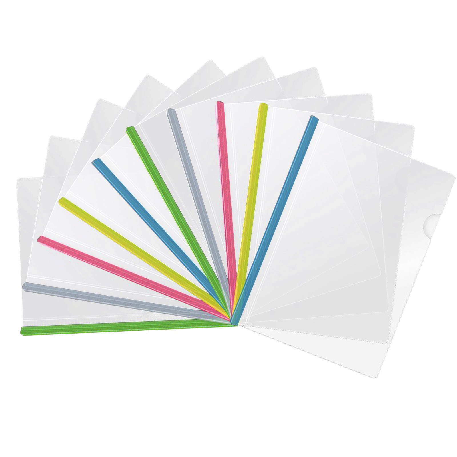 Jwdx 10X Folder Drawer 10Pcs Transparent File Folder Sliding Bar Report For Report Display Cover Organizer One Size Clear - Image 1