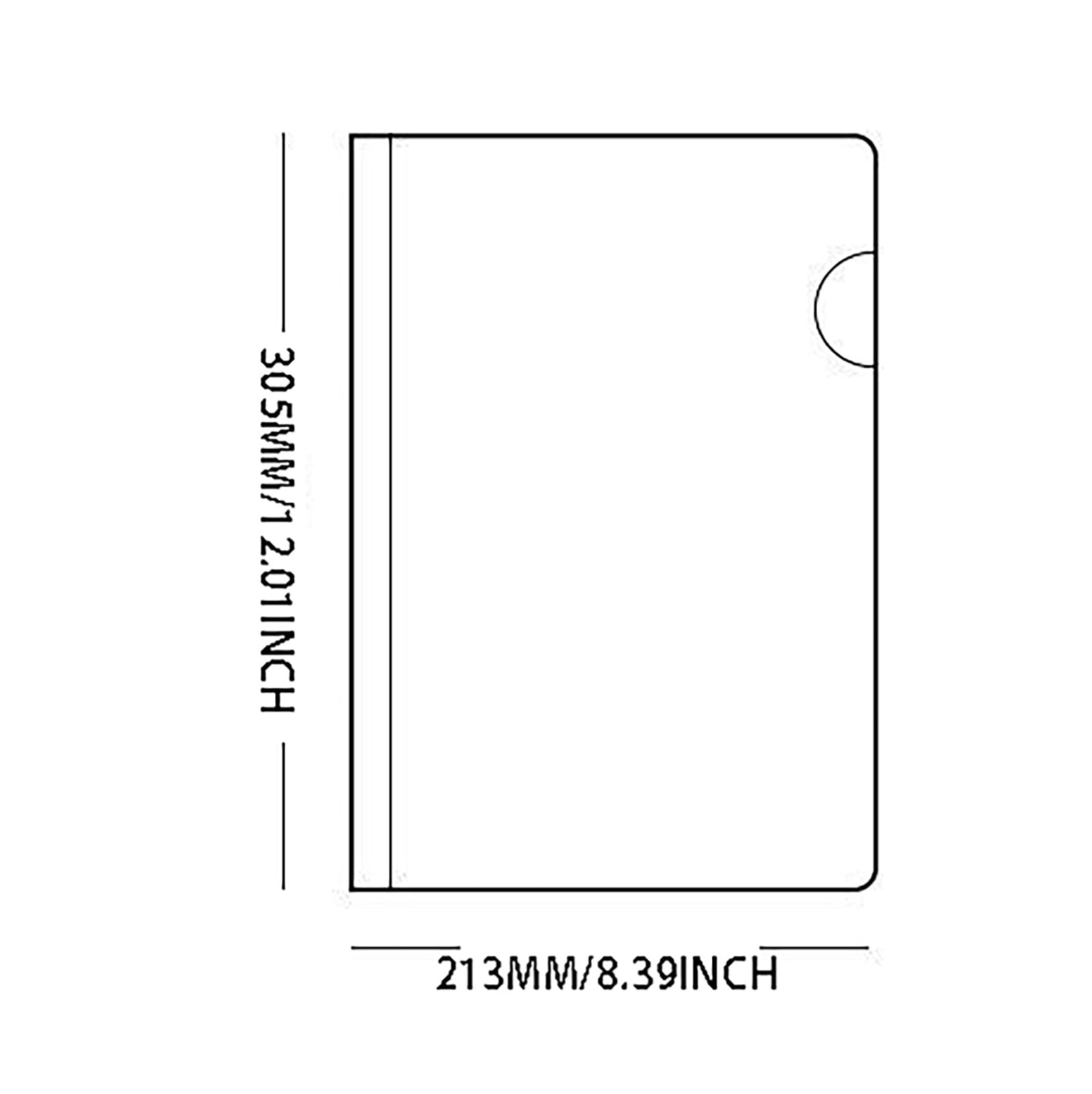 Jwdx 10X Folder Drawer 10Pcs Transparent File Folder Sliding Bar Report For Report Display Cover Organizer One Size Clear - Image 2