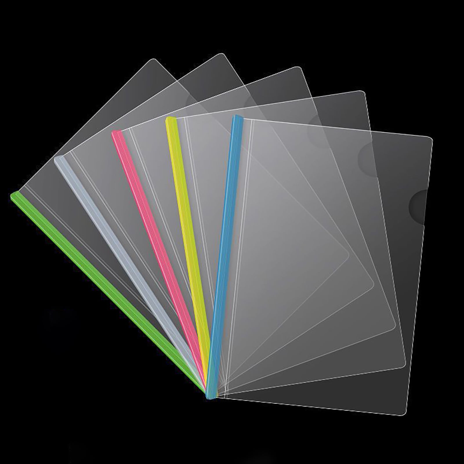 Jwdx 10X Folder Drawer 10Pcs Transparent File Folder Sliding Bar Report For Report Display Cover Organizer One Size Clear - Image 7