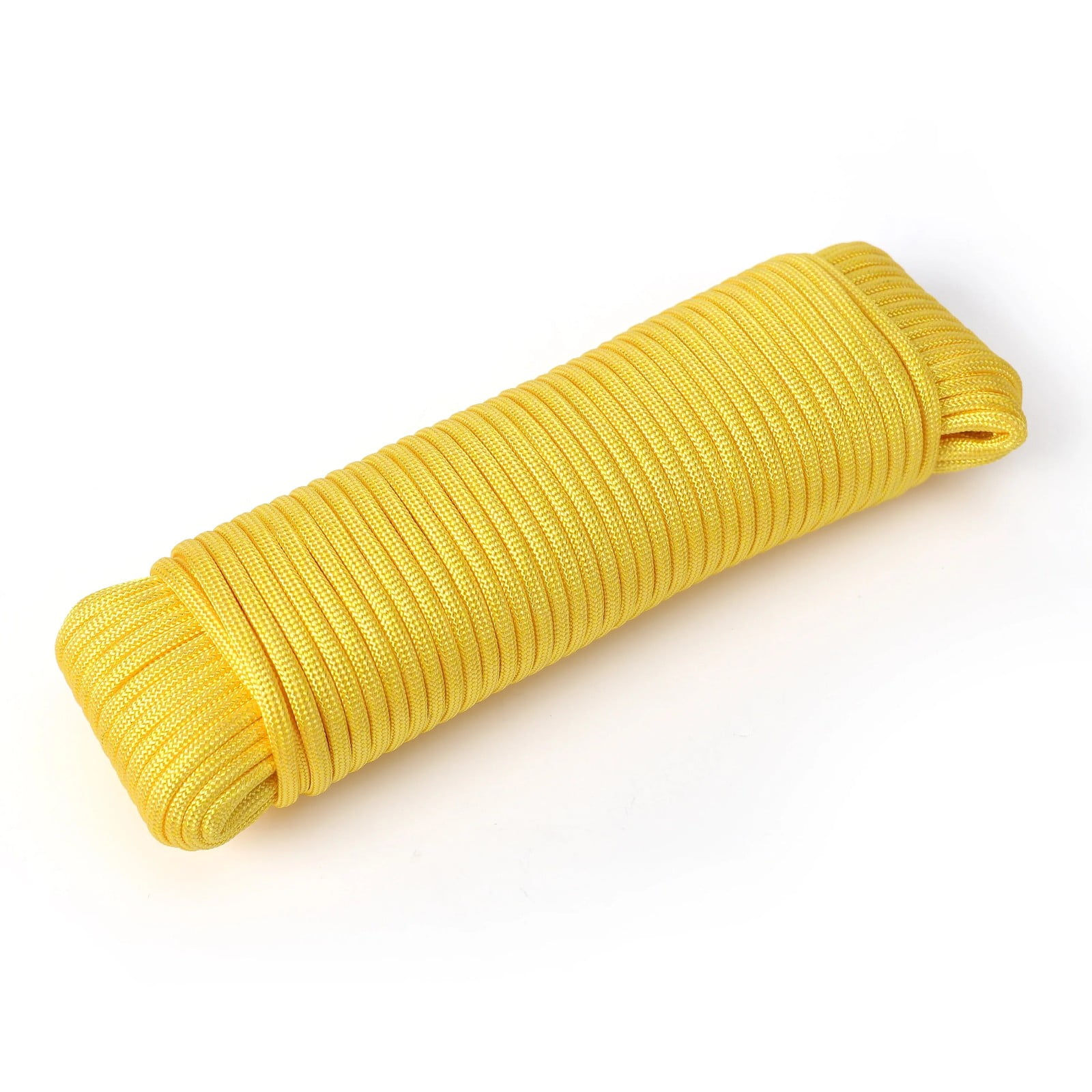 Jwdx Safety Rope*1 100 Foot 550Lbs Paracord Polyester Yellow Model 2156 Strong All Purpose Utility Rope – Camping Crafting Flag Pole Indoor & Outdoor One Size Yellow - Image 2