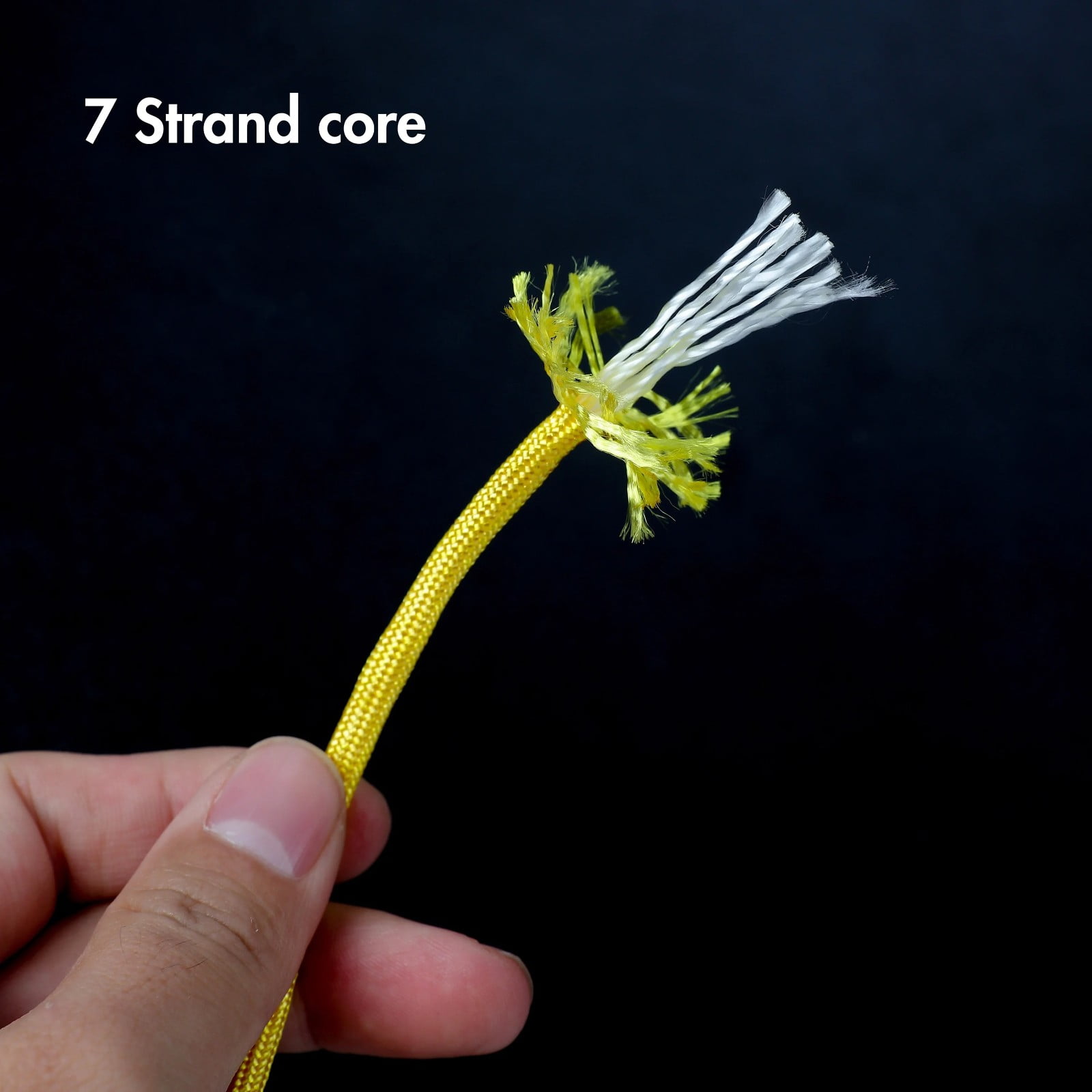 Jwdx Safety Rope*1 100 Foot 550Lbs Paracord Polyester Yellow Model 2156 Strong All Purpose Utility Rope – Camping Crafting Flag Pole Indoor & Outdoor One Size Yellow - Image 4