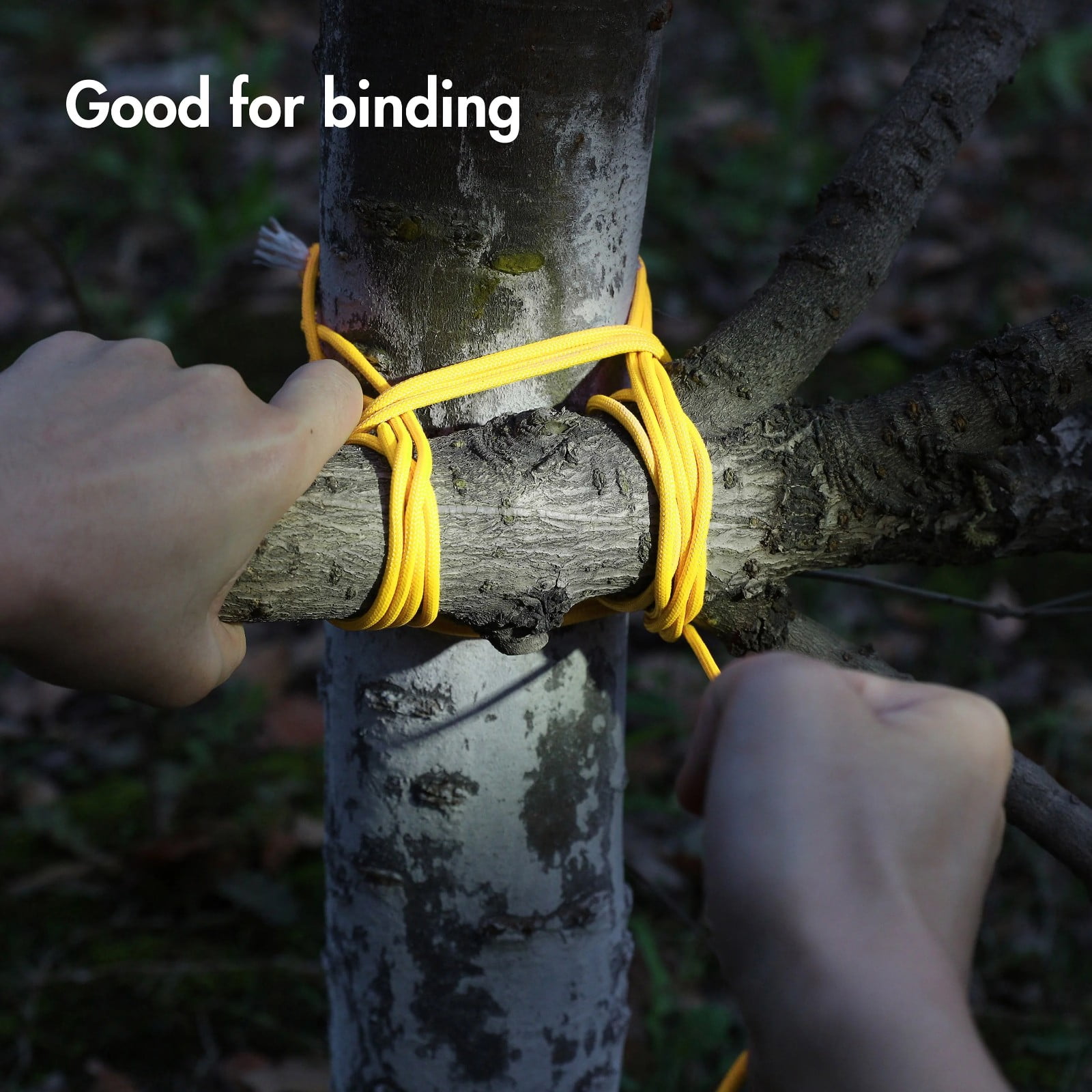 Jwdx Safety Rope*1 100 Foot 550Lbs Paracord Polyester Yellow Model 2156 Strong All Purpose Utility Rope – Camping Crafting Flag Pole Indoor & Outdoor One Size Yellow - Image 5