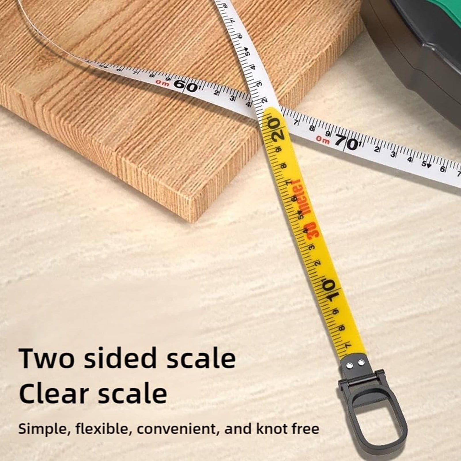 Disc Tape Measure a JWDX, 1 20M Measuring Tape Measuring Tape Metric Tape Measure Double Scale Soft Leather Ruler Measurement Tape with for Surveying Engineering One Size B - Image 4