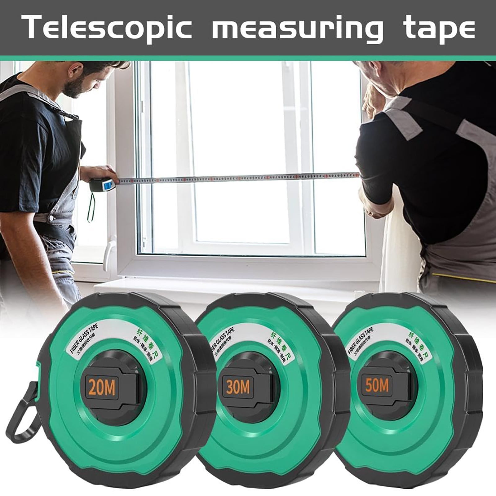 Disc Tape Measure a JWDX, 1 20M Measuring Tape Measuring Tape Metric Tape Measure Double Scale Soft Leather Ruler Measurement Tape with for Surveying Engineering One Size B - Image 5