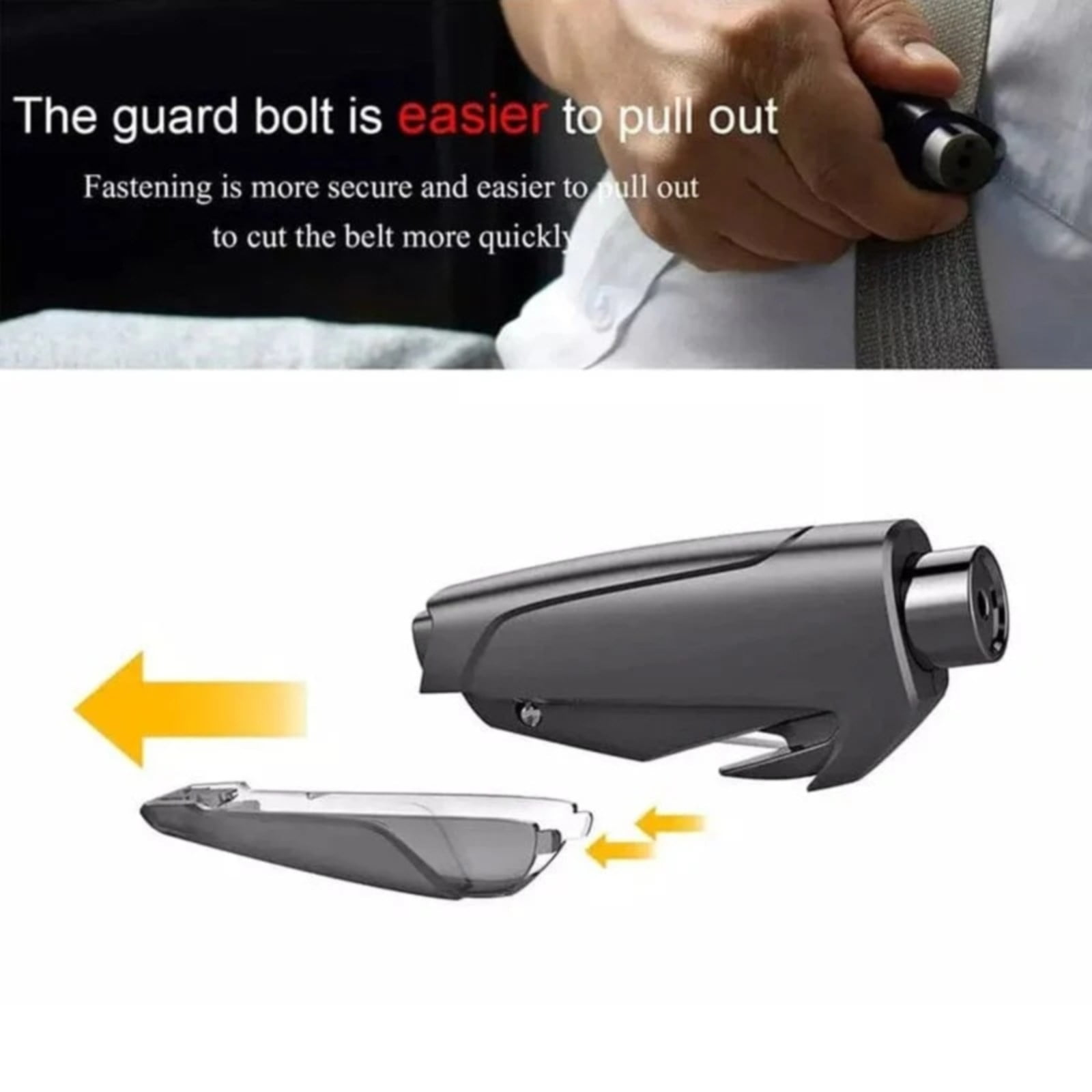 In 1 Car Window Glass Breaker Blue a JWDX, 1x Car Window Breaker Car Hammer Mini Window Belt Cutting Multi Functional Escape Hammer God Device Car Emergency Kit 3.9
