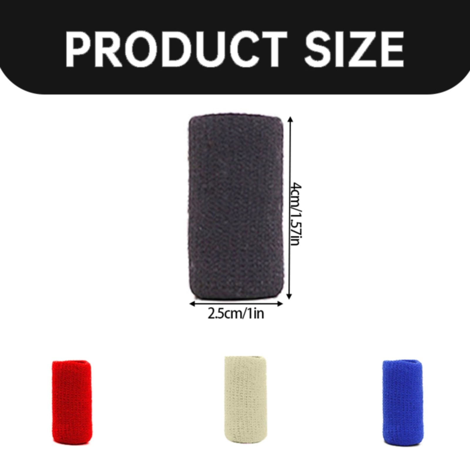 Finger Joint Guard Black JWDX, 5*Finger Cots Sports Sleeves 5 Pieces Finger Sleeves Thumb Braces Support Elastic Compression Protector Braces for Sports Relieving One Size Black - Image 3