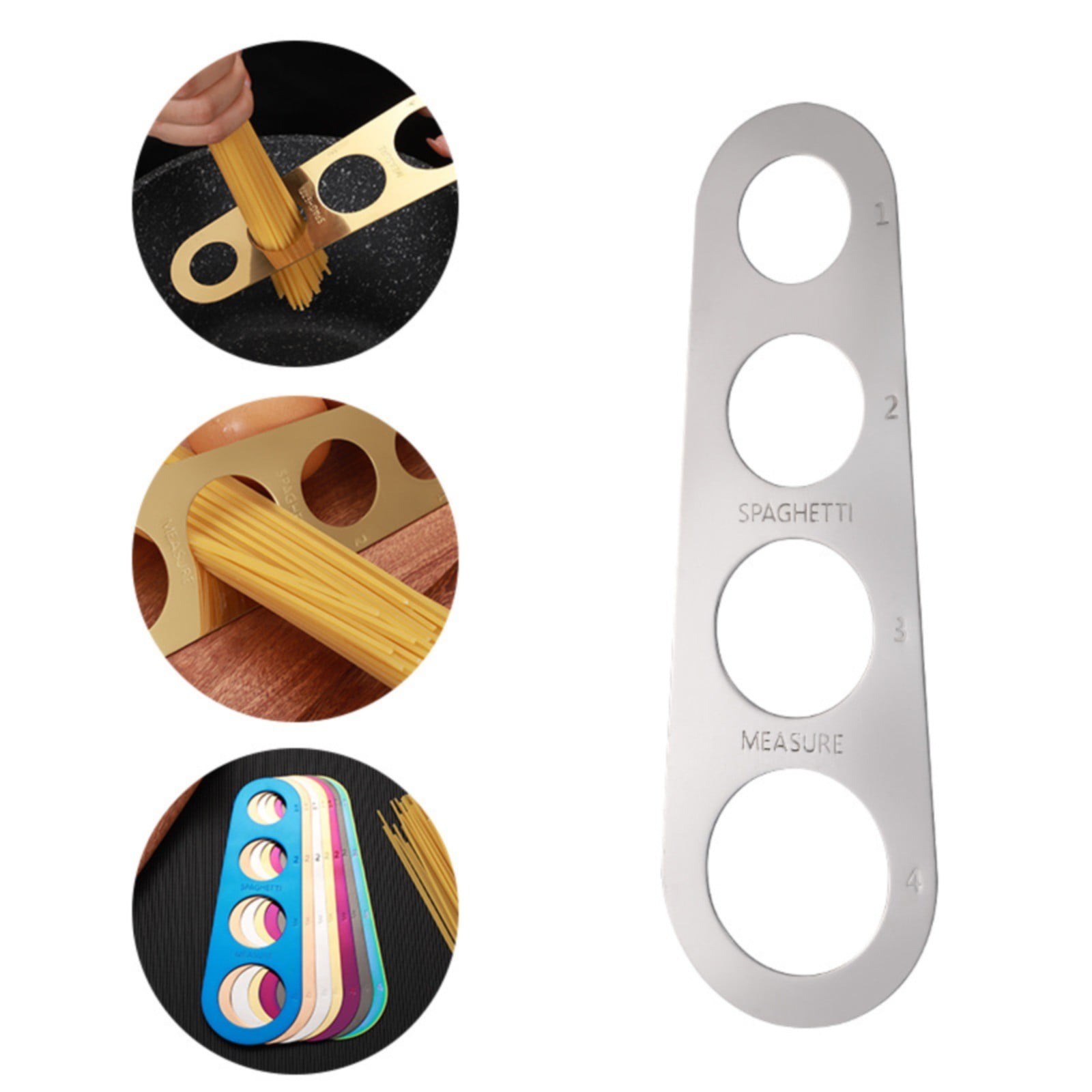 Spaghetti Measuring Ruler Rose Gold JWDX, 1*Spaghetti Measuring Ruler Stainless Spaghetti Measurer Tool Quick Pasta Measuring Tool for Kitchen Cooking Tool Get the Perfect Portion One Size GD2 - Image 5