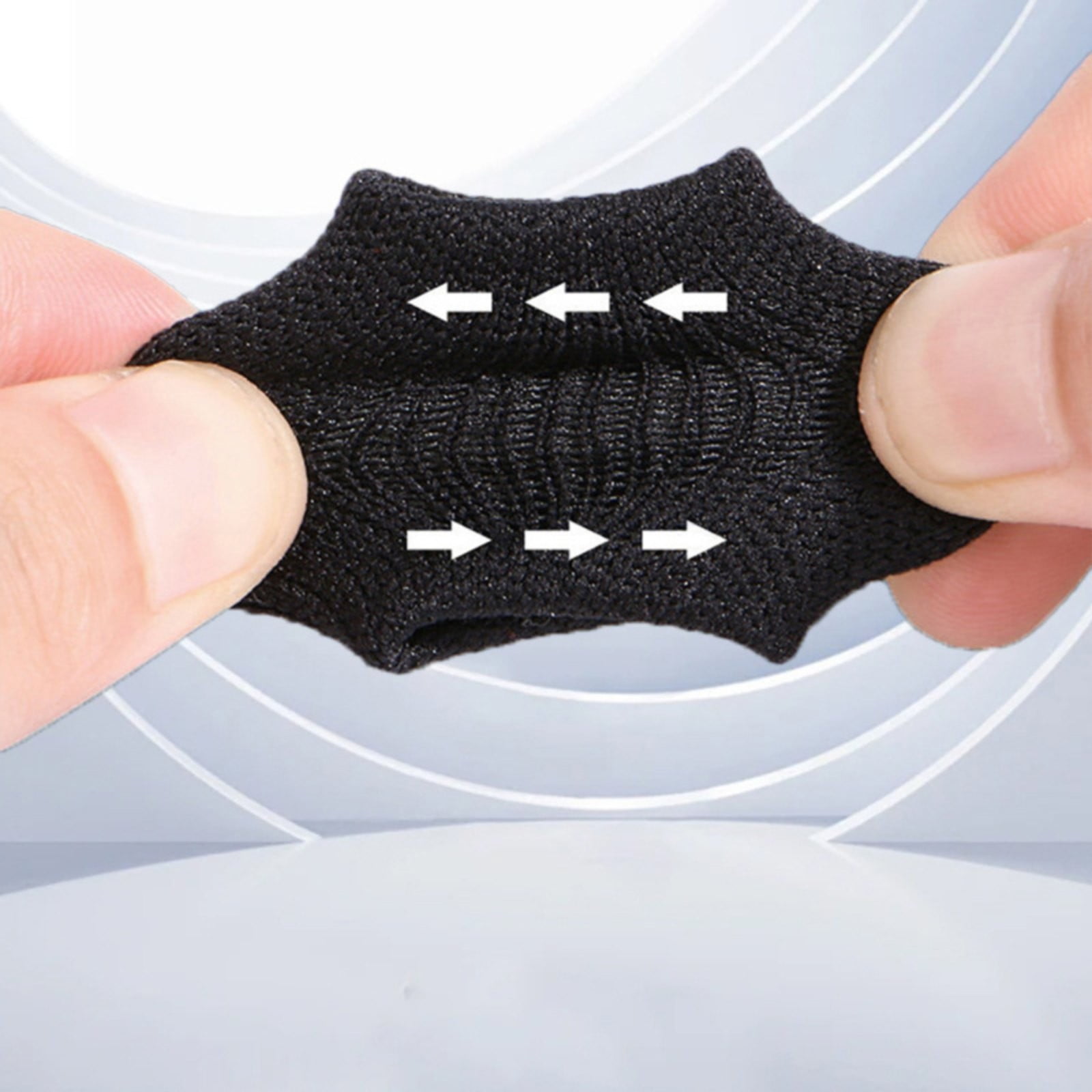 Finger Joint Guard Blue JWDX, 5*Finger Cots Sports Sleeves 5 Pieces Finger Sleeves Thumb Braces Support Elastic Compression Protector Braces for Sports Relieving One Size Blue - Image 7