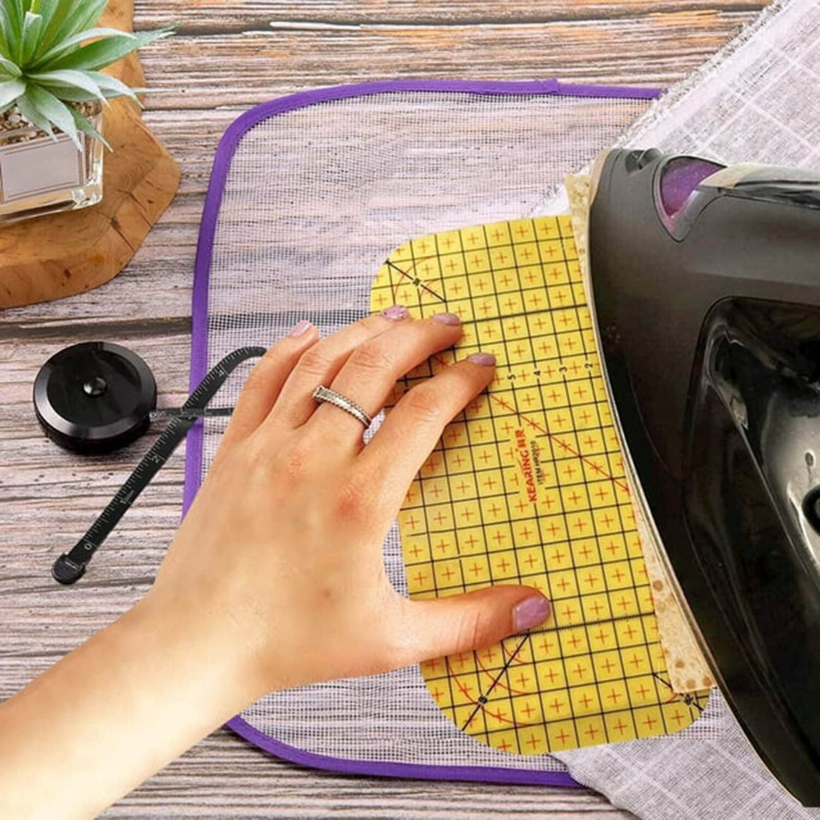 Ironing Ruler JWDX, 1*Ironing Ruler Hot Ironing Ruler Hot Ironing Measuring Ruler Patchwork Tools for Clothing Makin One Size Yellow - Image 7