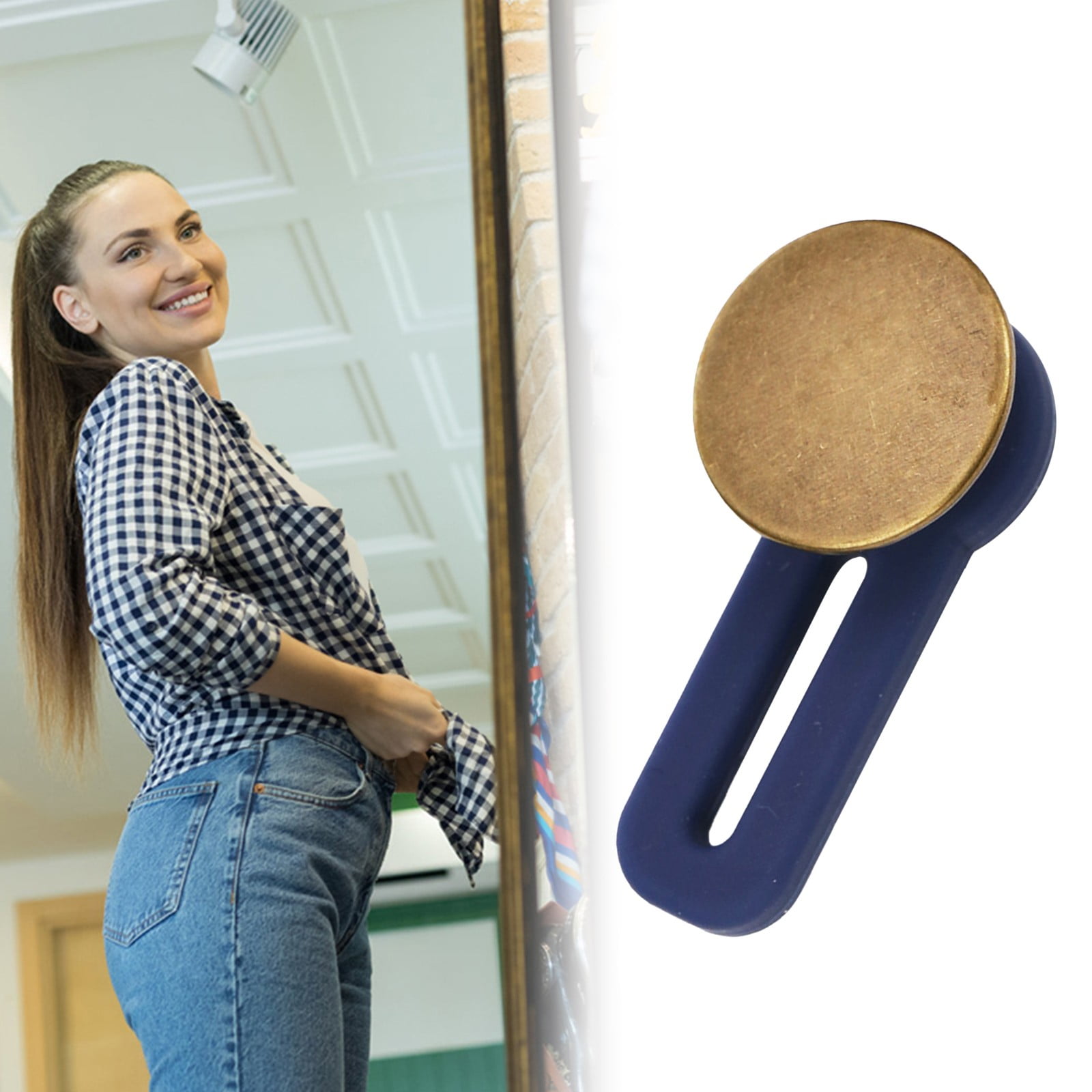Jeans Button Extender JWDX, 1 Button Extender Button Extenders for Jeans Pants Button Extender Waist Extenders for Pants for Women for Men No Sewing Instant Waistband Extension 11.8 Inches 11.8