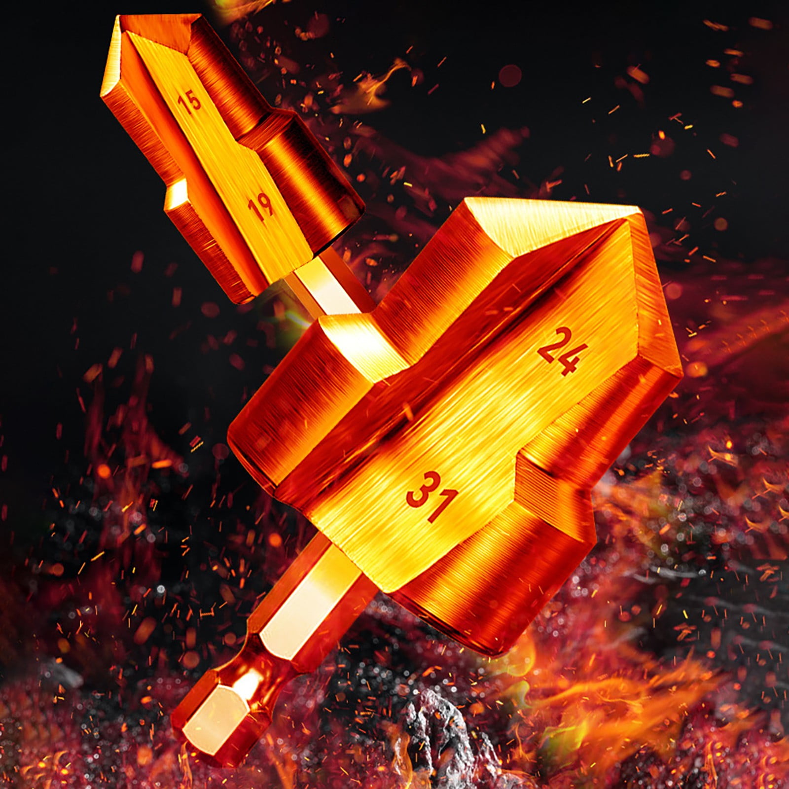 Combination Drilling Tap and Tap Drill Bit Set C JWDX, Combination Drill Tap & Tap Bit Set Screw Tapping Bit Tool for Drilling Tapping Countersinking Pipe Repair 7*4*3 B - Image 4