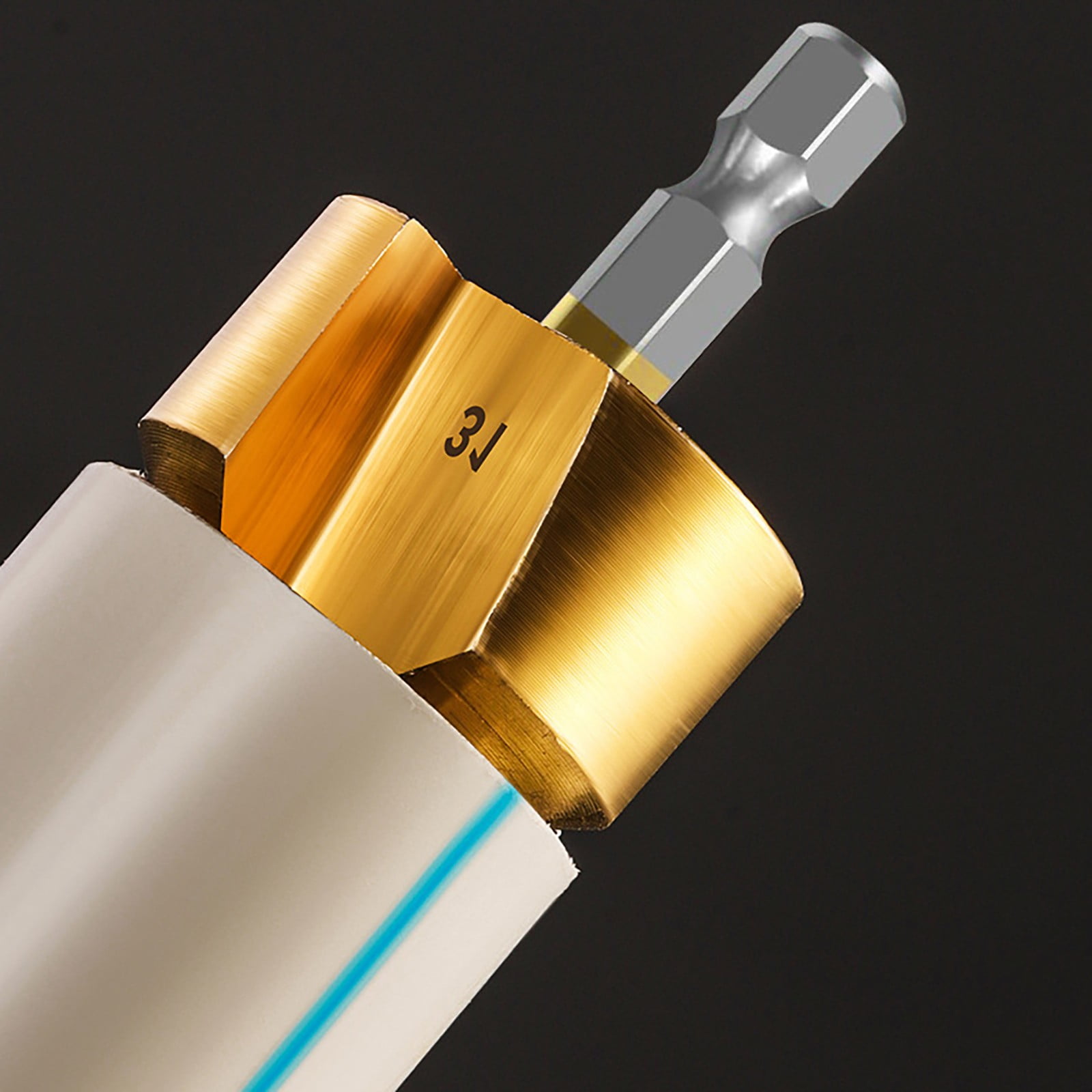 Combination Drilling Tap and Tap Drill Bit Set C JWDX, Combination Drill Tap & Tap Bit Set Screw Tapping Bit Tool for Drilling Tapping Countersinking Pipe Repair 7*4*3 B - Image 7