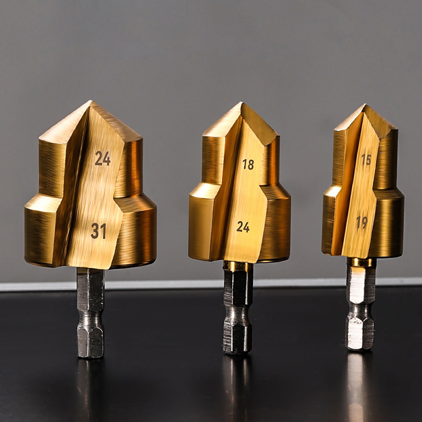Combination Drilling Tap and Tap Drill Bit Set C JWDX, Combination Drill Tap & Tap Bit Set Screw Tapping Bit Tool for Drilling Tapping Countersinking Pipe Repair 7*4*4 E - Image 5