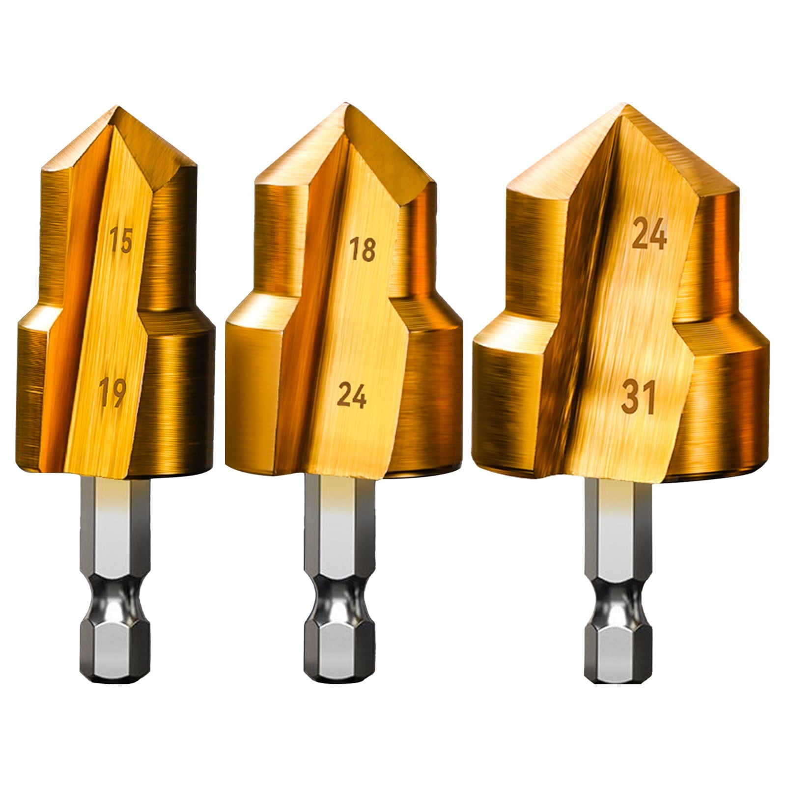 Combination Drilling Tap and Tap Drill Bit Set C JWDX, Combination Drill Tap & Tap Bit Set Screw Tapping Bit Tool for Drilling Tapping Countersinking Pipe Repair One Size F - Image 1