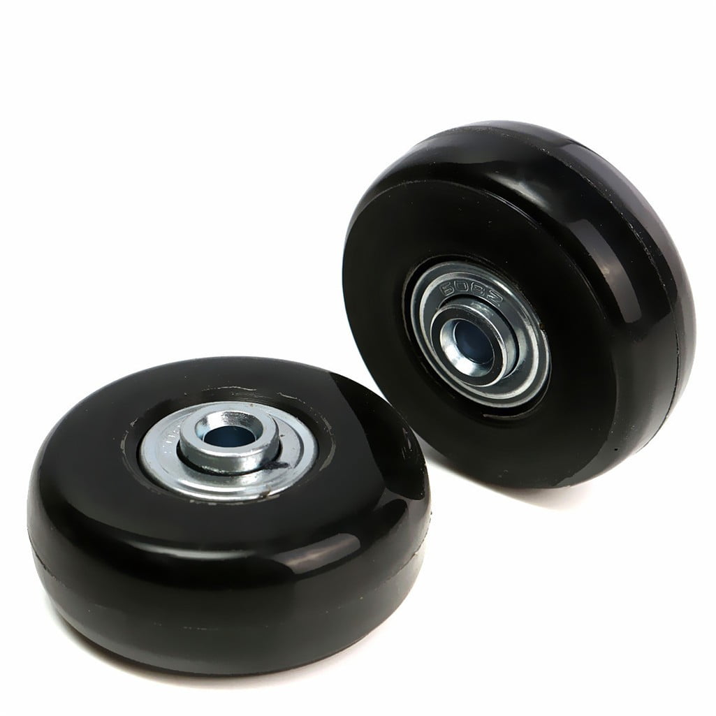JWDX, 1 Pair of Wheels (Two) Replacement Wheels for Suitcase Rubber Wheels Replacement Wheels Wheel for Trolley Hard Case Wheels with 1 Pairs of 6 Mm Ball Bearings Spare Parts Kit One Size Black - Image 1