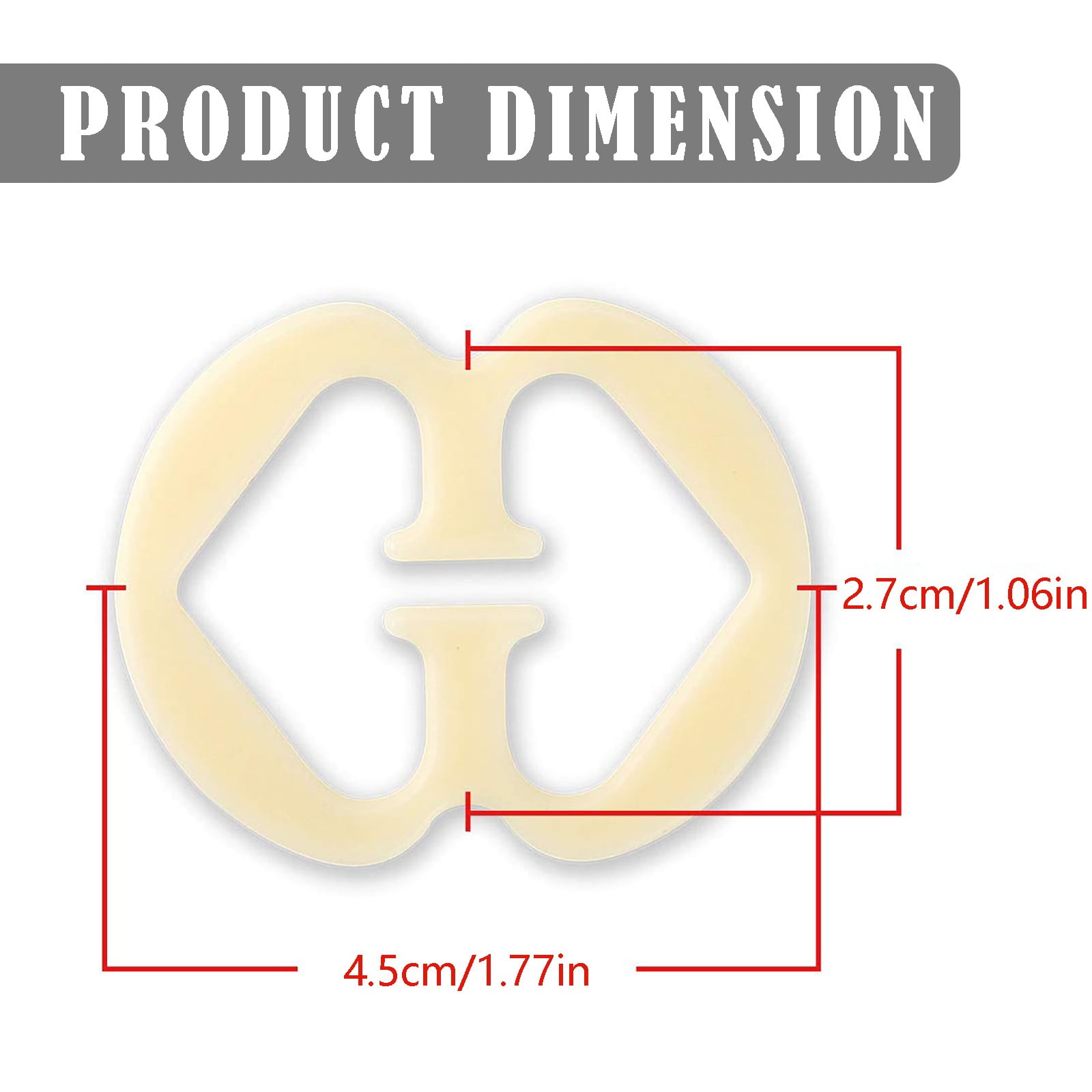 Invisible Underwear Anti-Slip Buckle JWDX, 1 Anti-Slip Buckle*10 1Pcs Bra Fastener Ergonomic Design Multi Function Plastic Women Bra Straps Holder Sewing One Size*10 Beige*10 - Image 2