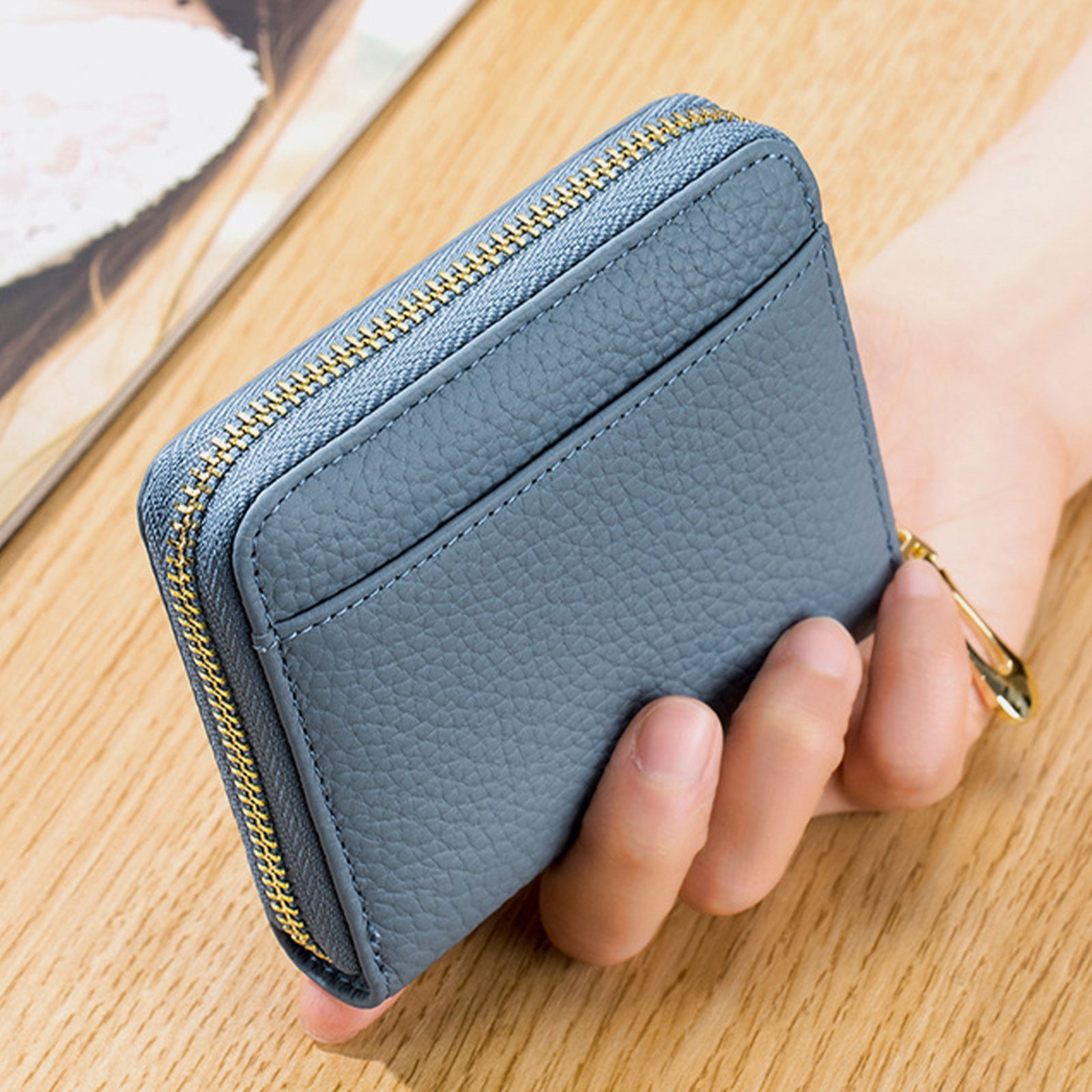 Multifunctional Wallet B JWDX, 1 Wallet Women's Wallet Rfid Blocking Mini Pocket Purse Card Holder Purse with Zipper Pocket Ladies Credit Card Holder One Size B - Image 8