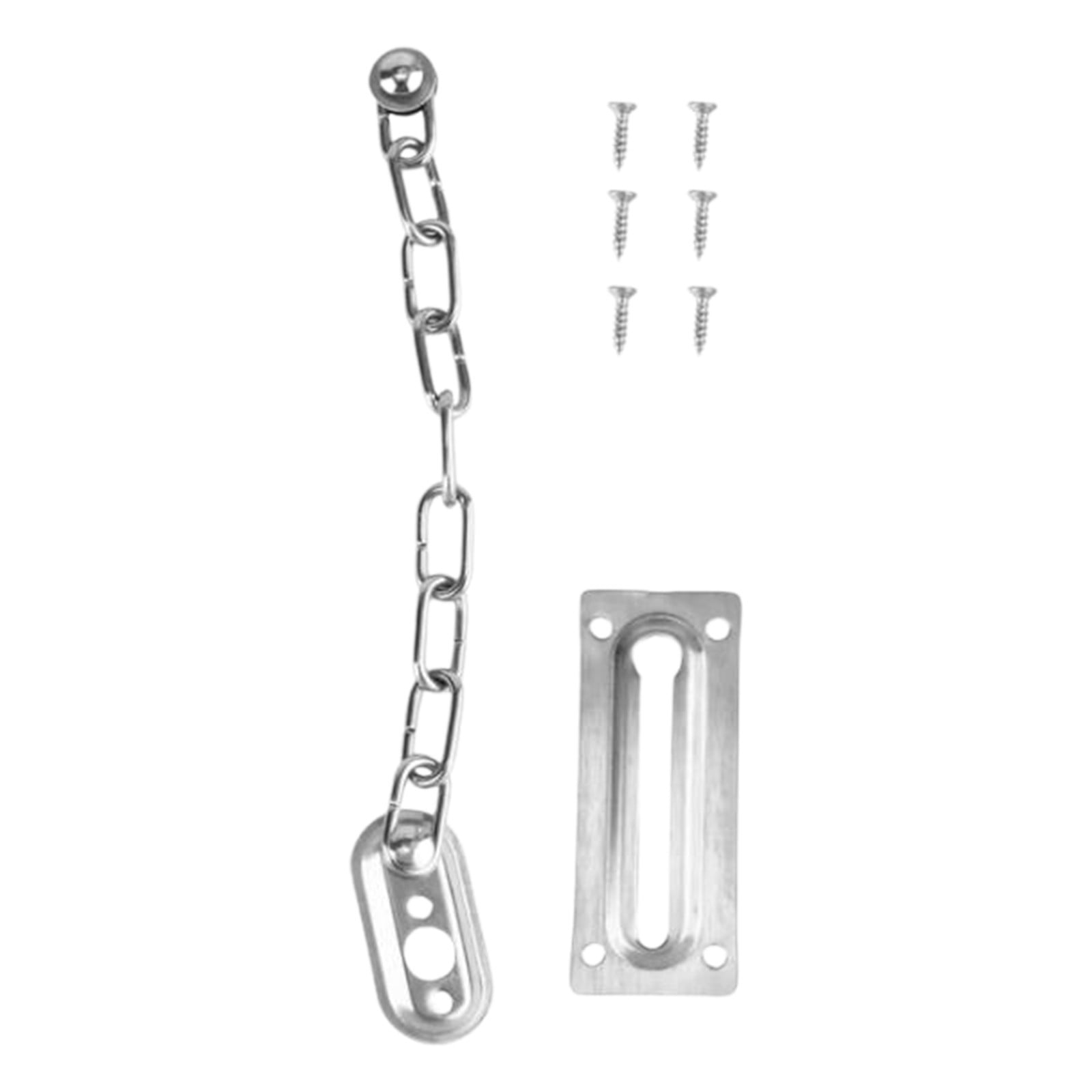 Anti-Theft Door Chain JWDX, 1 Anti-Hotlink Door Chain Lock Stainless Chain Guard Heavy Duty Door One Size Silver - Image 1