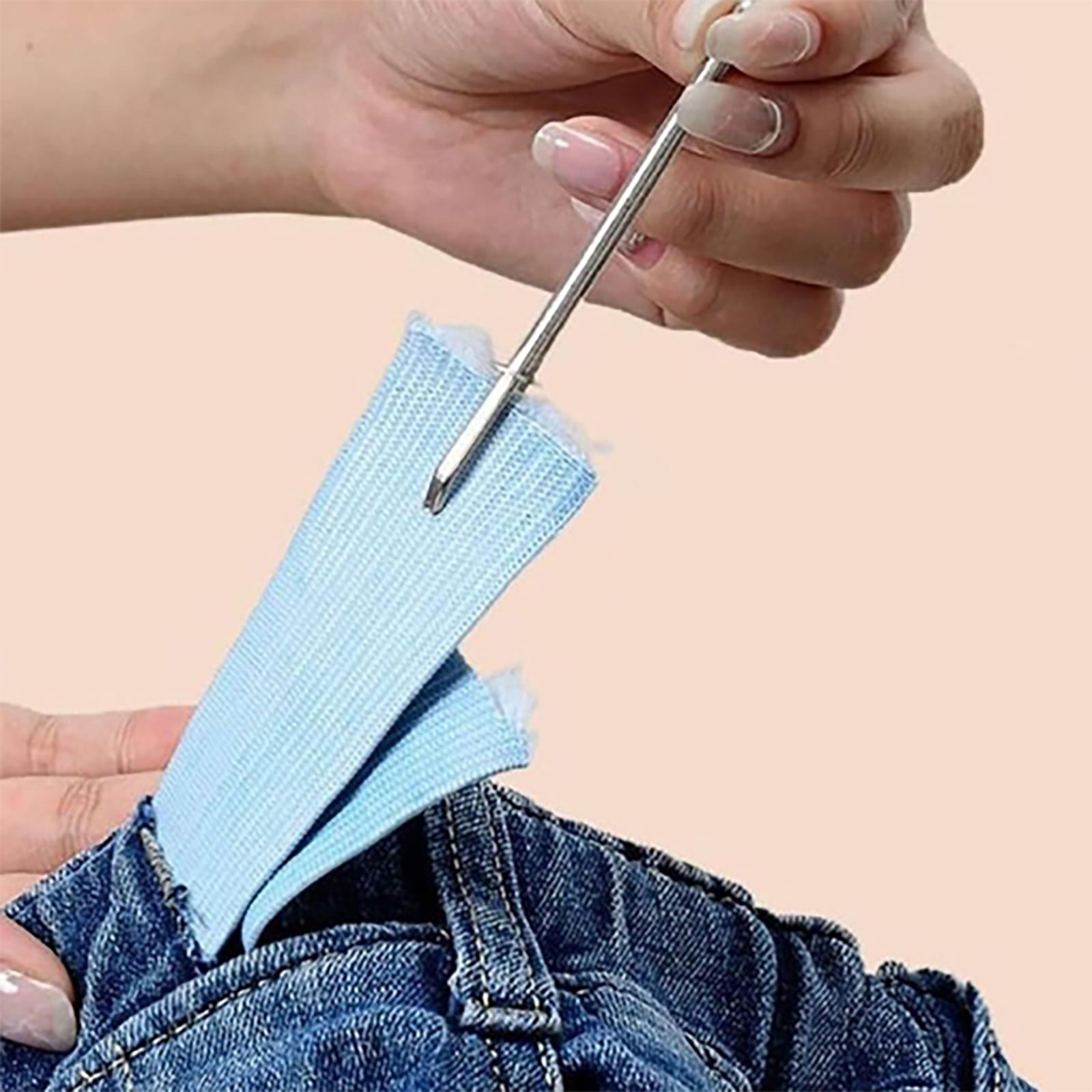 JWDX, Rope Threading Tool*1 Stainless Threader Easy Pull Bodkin Needle Threader Tweezer Metal Bodkin Ribbon Weaving Tool for Elastic Threading Sewing Machine One Size Silver - Image 5
