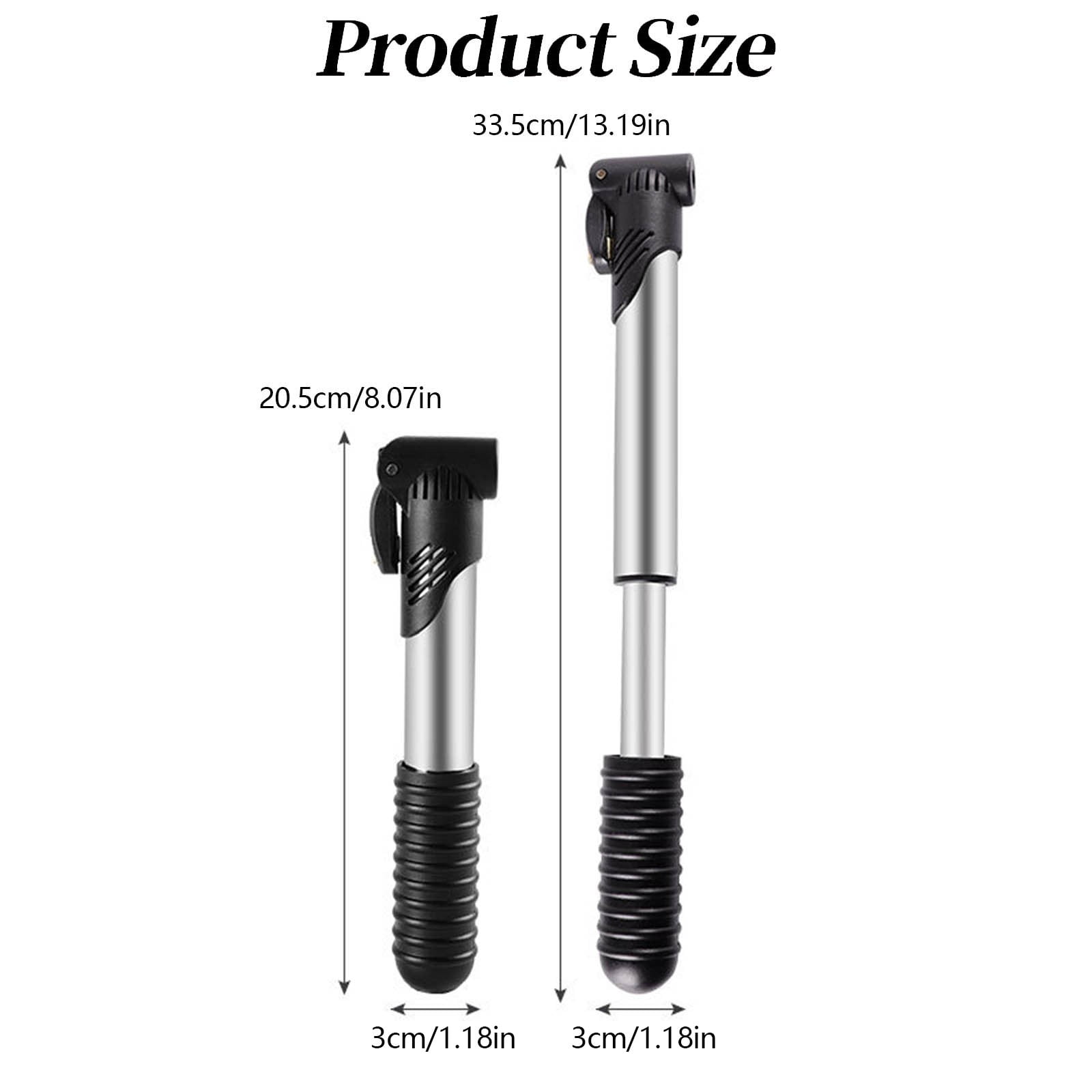 Portable Mini Air Pump JWDX, 1 Air Pump Portable Mini Pump for and Road Also Ideal for Inflating Basketballs and Footballs As Handy Inflation Equipment Accessory One Size Silver - Image 3