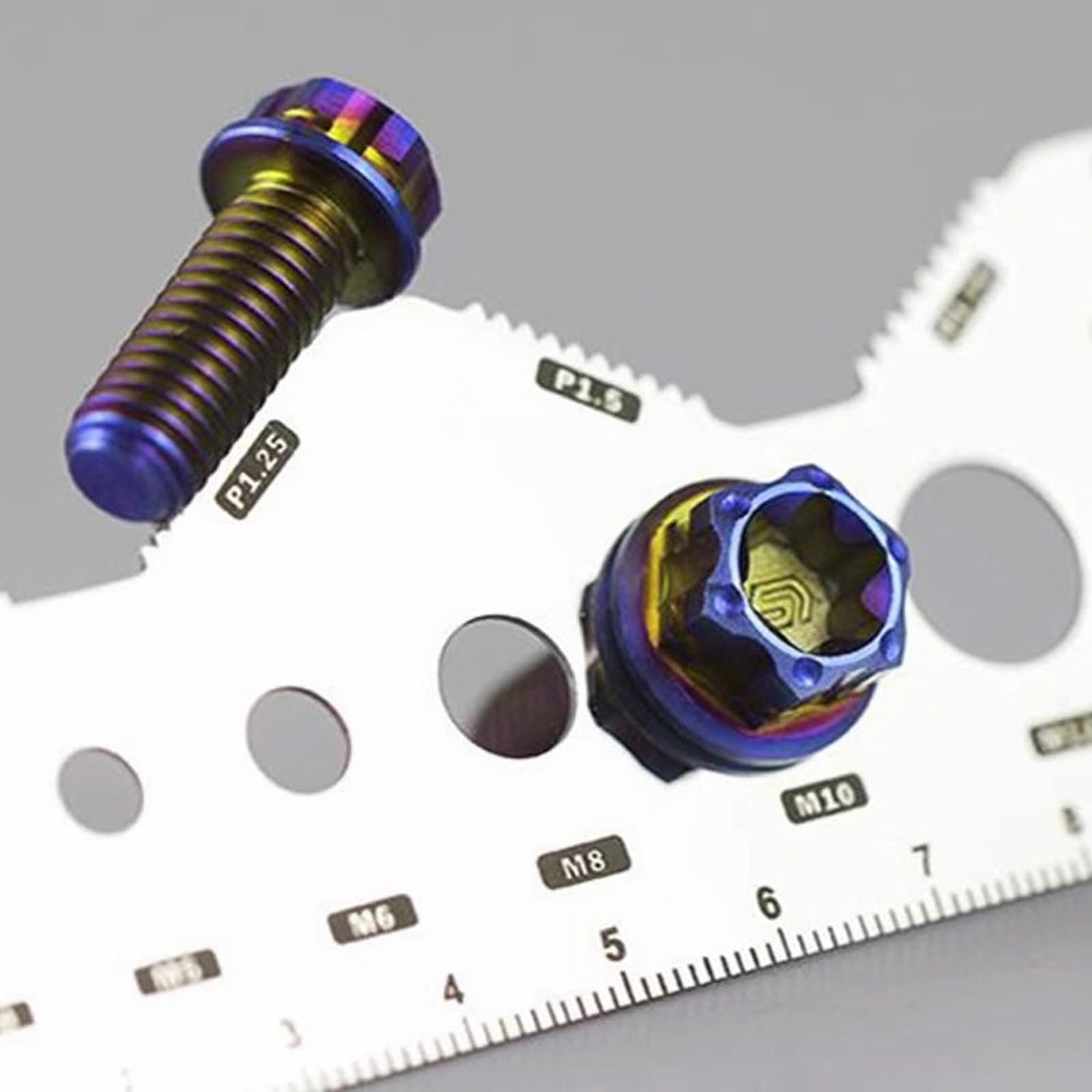 Screw Measuring Tape JWDX, 1 Measuring Ruler Precisions Screw Gauges Accurate Measurement Tool Screw Measuring Card Portable Screw Size Measuring for 4Mm/5Mm One Size Silver - Image 5