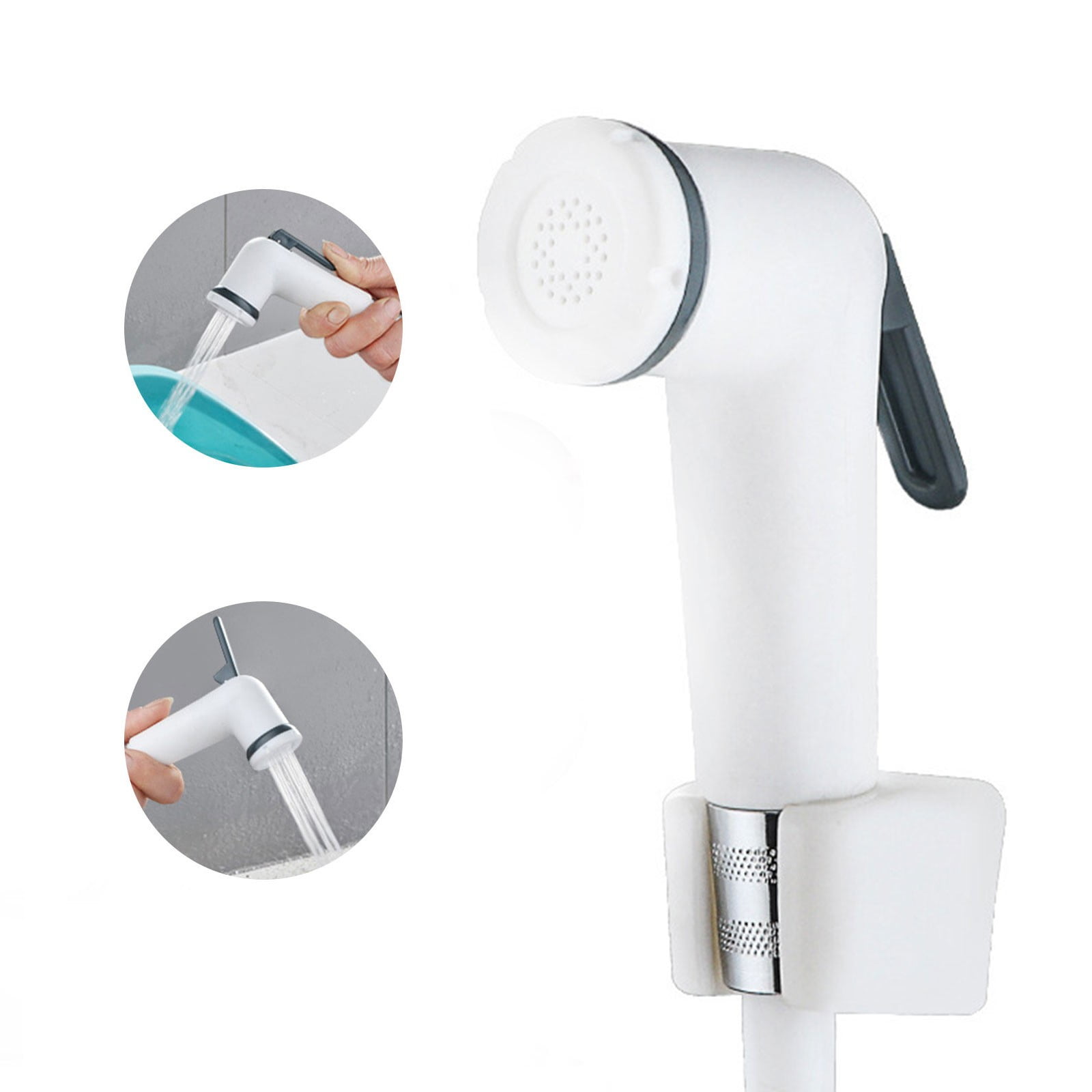 Sprayer with 4Ft Hose White Spray Gun JWDX, Spray Gun Set Multi Functional Bathroom Pressure Booster Spray Set High Pressure Rinse & Feminine Wash Nozzle Faucet Companion One Size White - Image 2