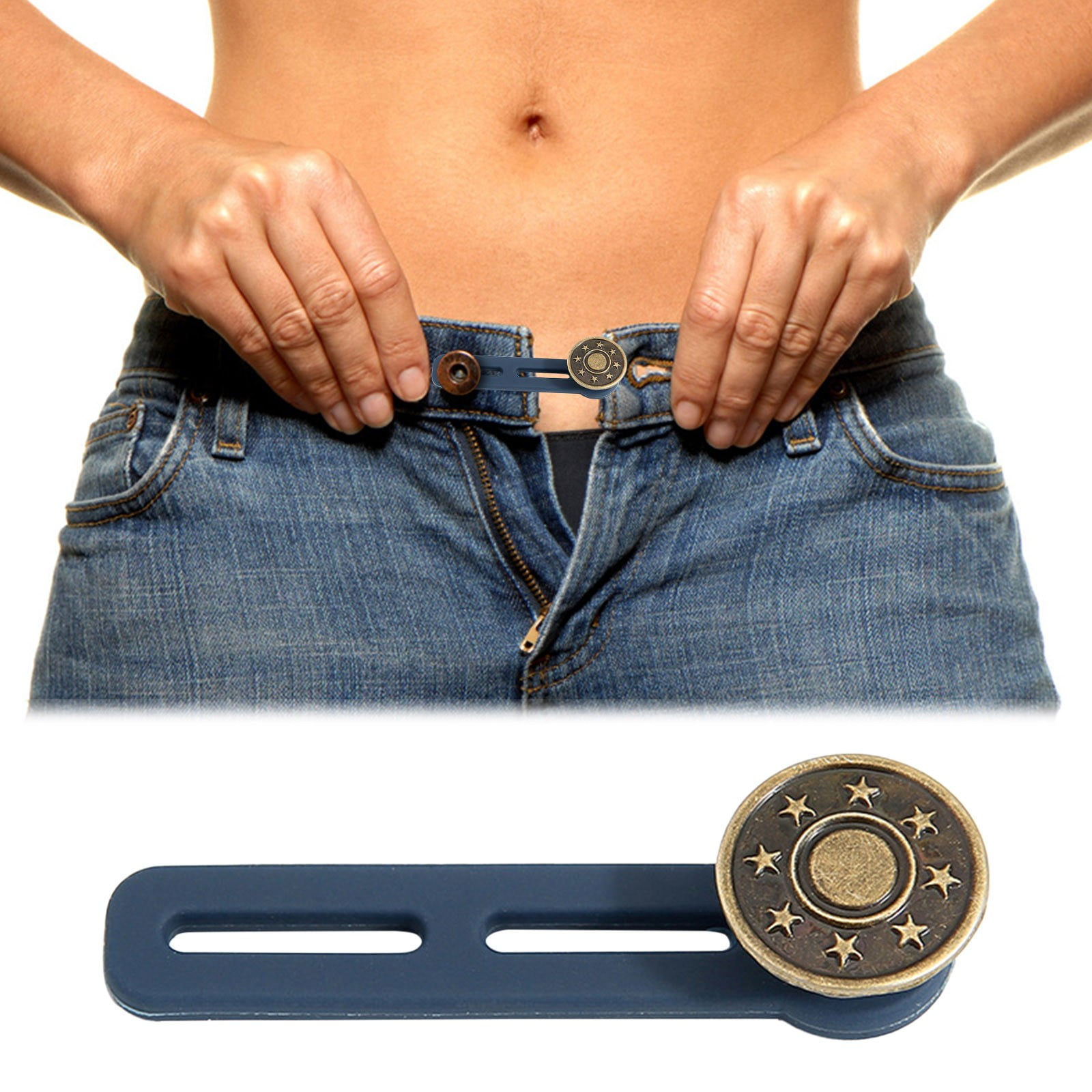 Jeans Button Extender JWDX, 1 Button Extender Button Extenders for Jeans Pants Button Extender Waist Extenders for Pants for Women for Men No Sewing Instant Waistband Extension 11.8 Inches 11.8