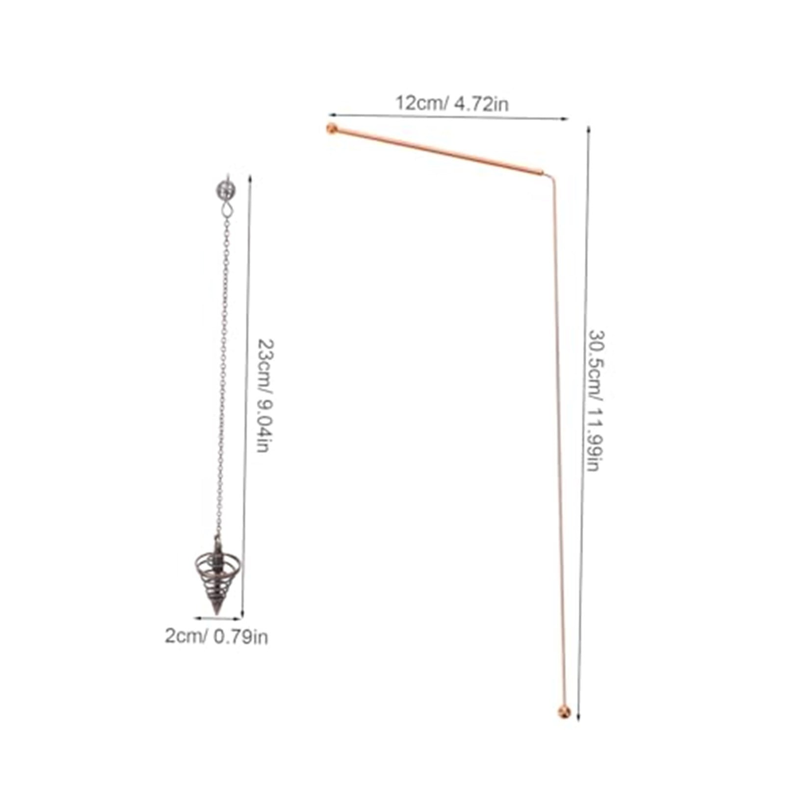 Metal Detector Wand JWDX, 1 Pair of Probe Rods High Precision Pure Copper xunlong Ruler Detection Rod Telescopic Antenna Energy Locator Double Supported Water Detection Artifact One Size Yellow - Image 2