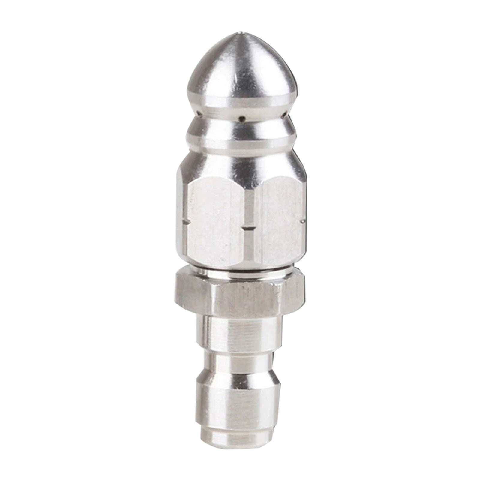 Cleaning the High Pressure Nozzle JWDX, 1x Cleaning High Pressure Nozzle Dredging Stainless High Pressure Nozzle One Size Silver - Image 1