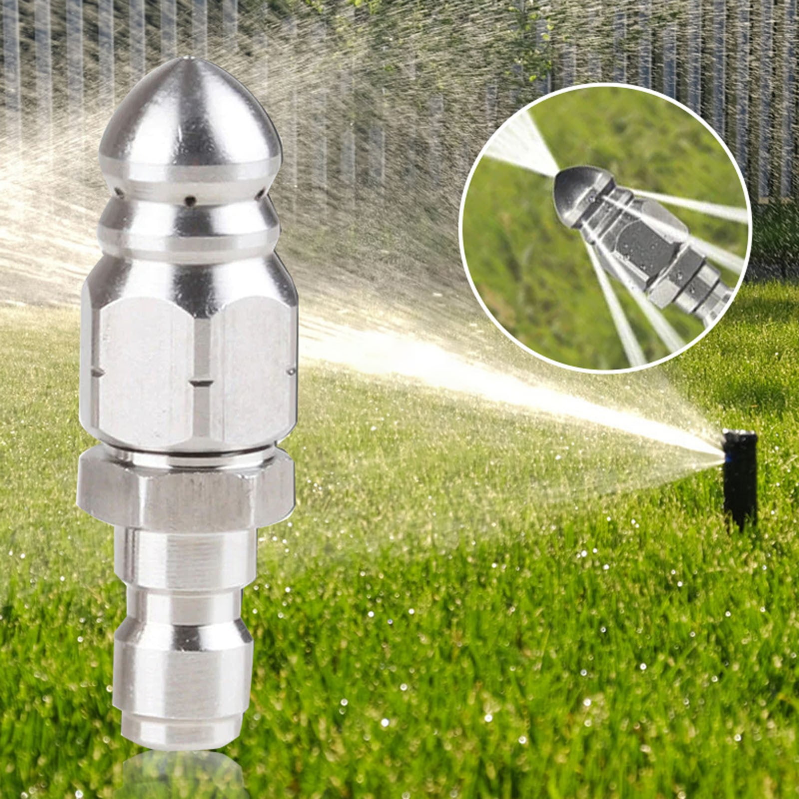 Cleaning the High Pressure Nozzle JWDX, 1x Cleaning High Pressure Nozzle Dredging Stainless High Pressure Nozzle One Size Silver - Image 4