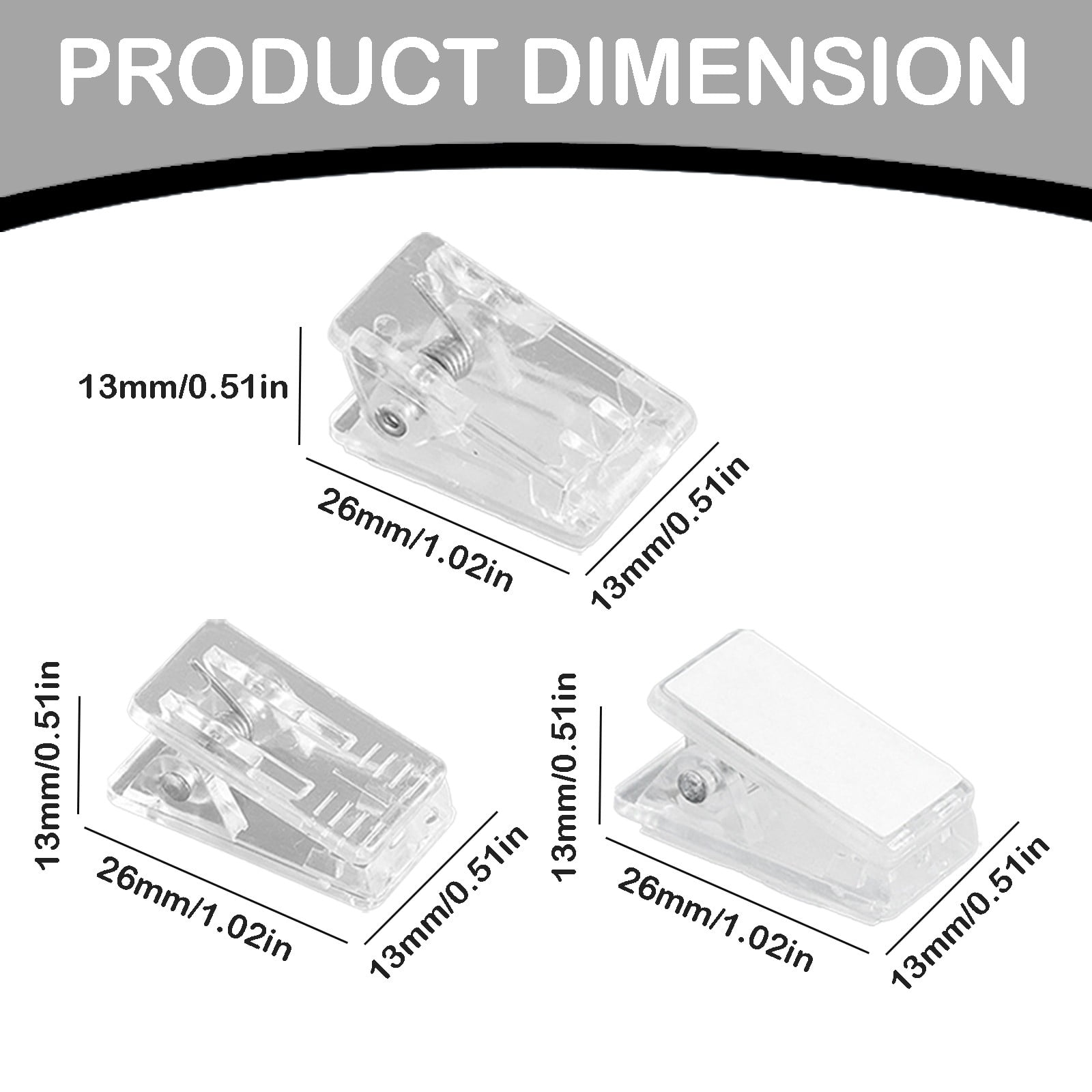 JWDX, 10x Clip Tapestry Wall Hangers Self Adhesive Clips Wall Clips Poster Hangers Shower Curtain Clips Double Adhesive Spring Clips for Blankets Posters Party 1