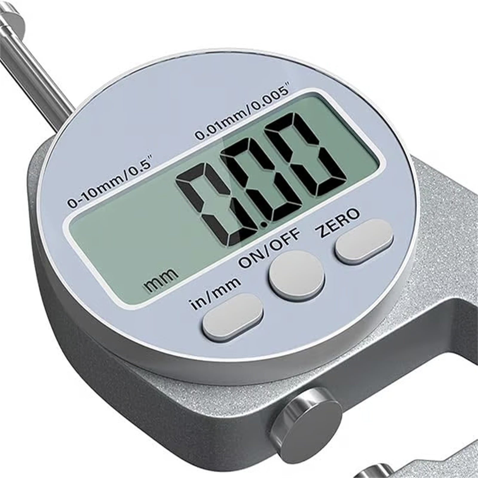Thickness Meter Precision Digital Thickness Gauge High Precision Electronic Micrometer (Flat Head 0-10Mm) JWDX, Precisions Digital Thickness Gauges High Accuracy Electronic Micrometers With（0 10Mm） One Size Silver - Image 7