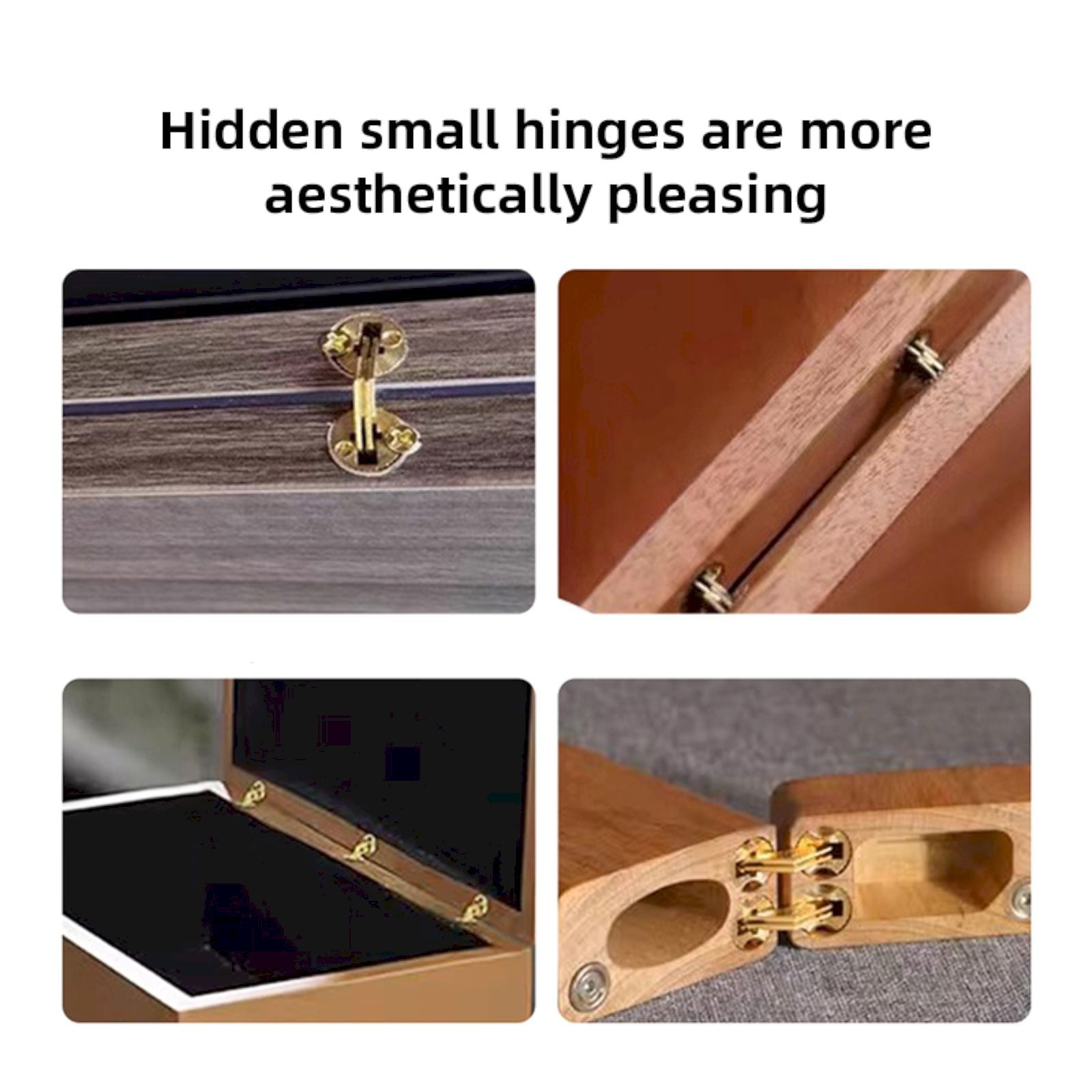 JWDX, One Way Copper Concealed Hinge 8 16Mm Brass Barrel Hinges Cabinet Furniture Hinges Concealed Hidden Barrel Hinge for Diy Wooden Doors Cabinet Doors Jewelry Box One Size GD2 - Image 6