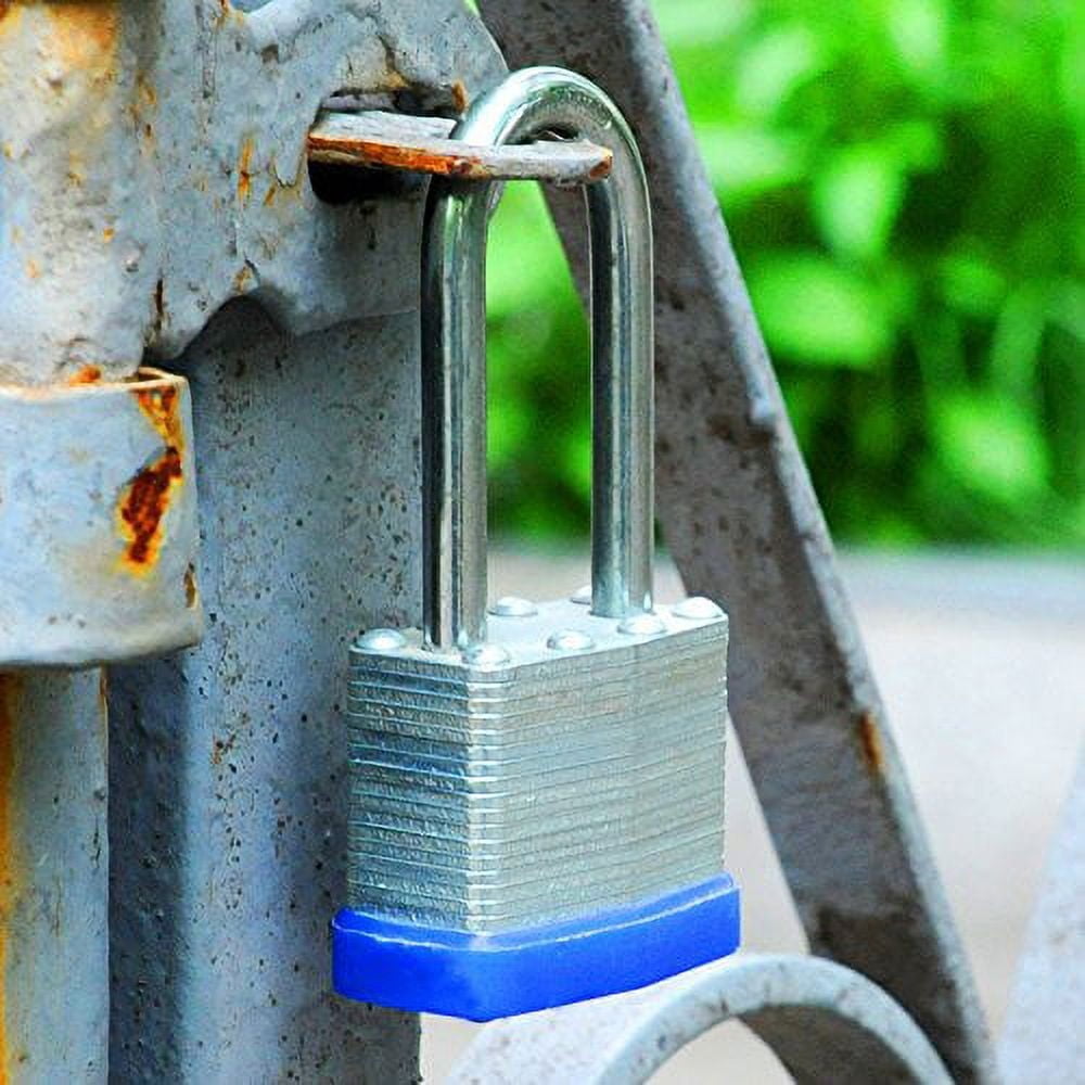 40Mm Thousand Layer Lock 2Pc 2X Dust Lock Laminated Key Lock 2 Same Key Padlocks Long 2 Pack JWDX One Size Silver - Image 4