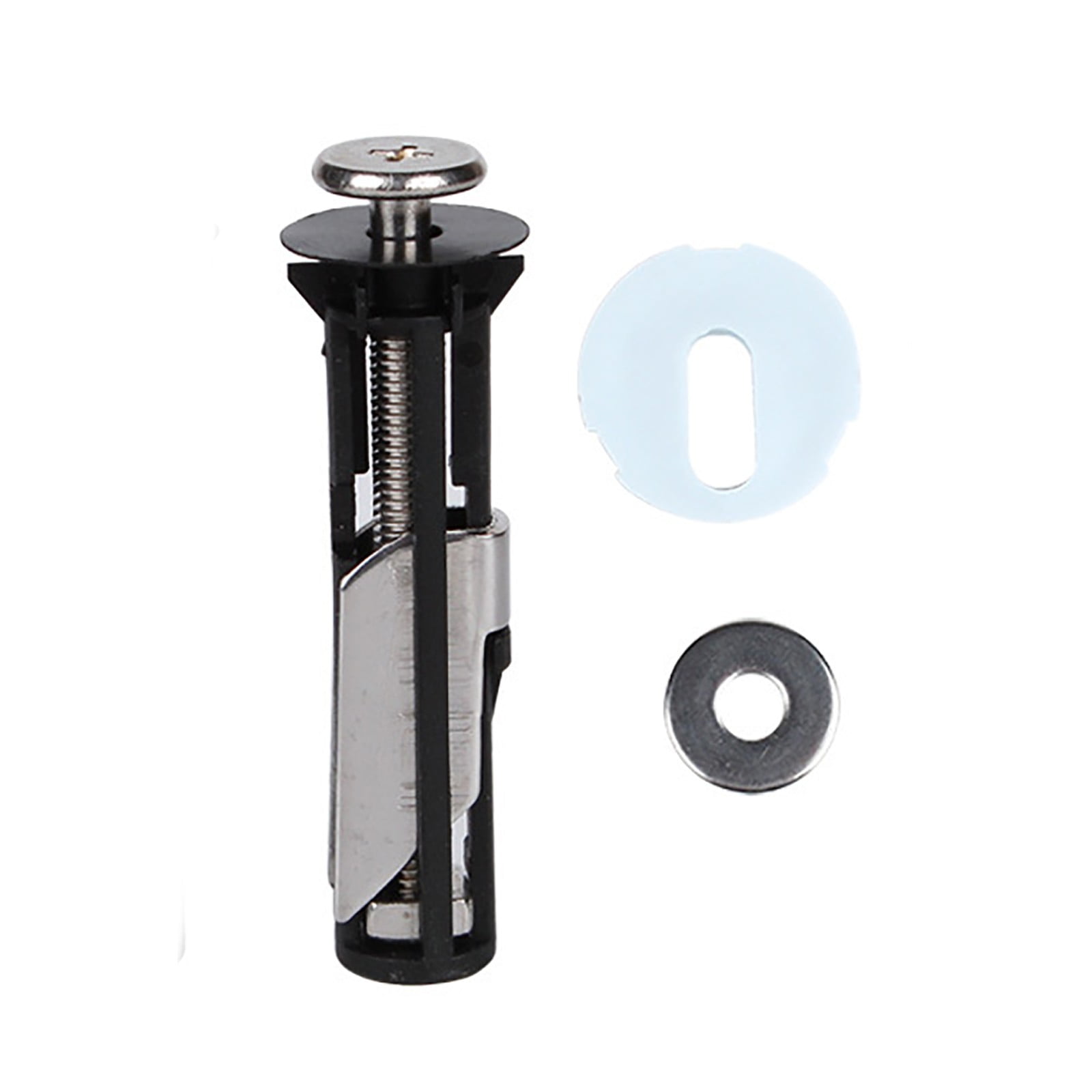 Toilet Lid Fixing Screw Locking (Including 18, 28Mm Gasket) 1, Toilet Seat Kit Screws Quick Release Easy To Install Toilet Seat Replacement Parts Kit Toilet Cover Accessories Fixing Accessories JWDX One Size Black - Image 1