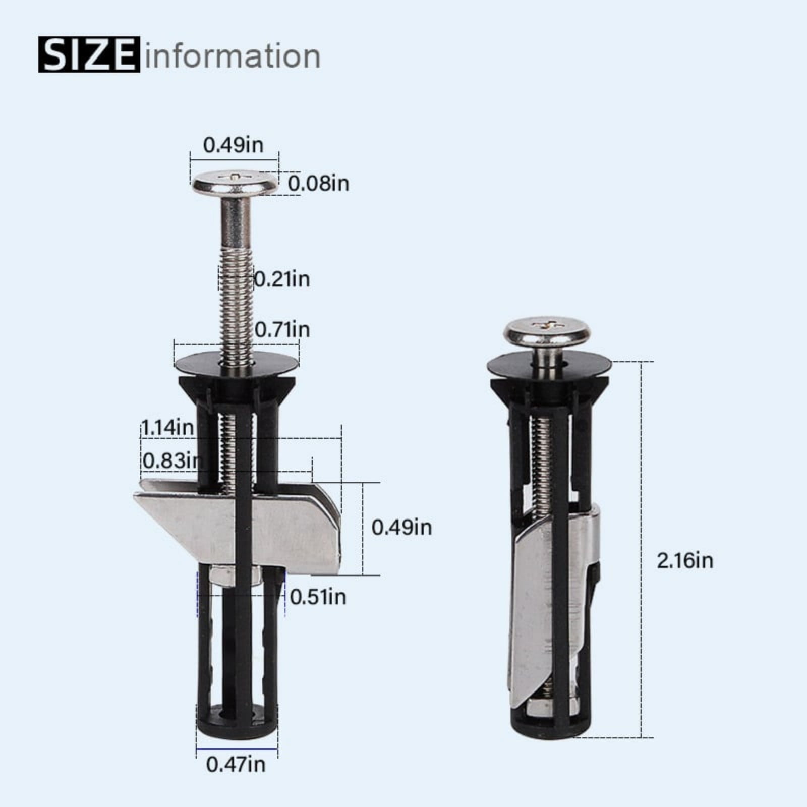 Toilet Lid Fixing Screw Locking (Including 18, 28Mm Gasket) 1, Toilet Seat Kit Screws Quick Release Easy To Install Toilet Seat Replacement Parts Kit Toilet Cover Accessories Fixing Accessories JWDX One Size Black - Image 3