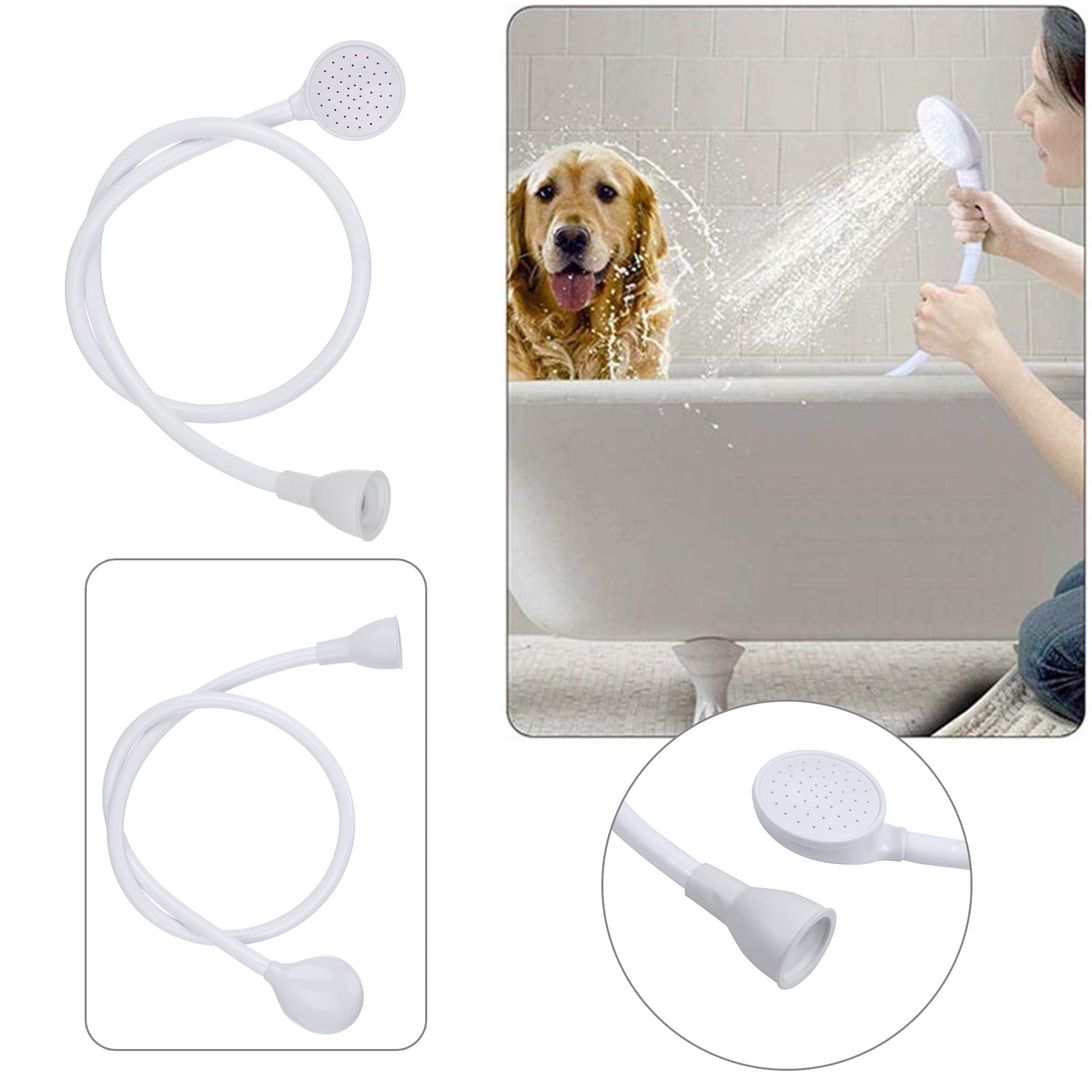 Portable Shampoo Sprayer Cleaning Tool Shower Head 1Pc Shower Spray Hose, Portable, Shower Head, Shampoo, Sprayer, Single Hose, Shower Hose JWDX 9.4