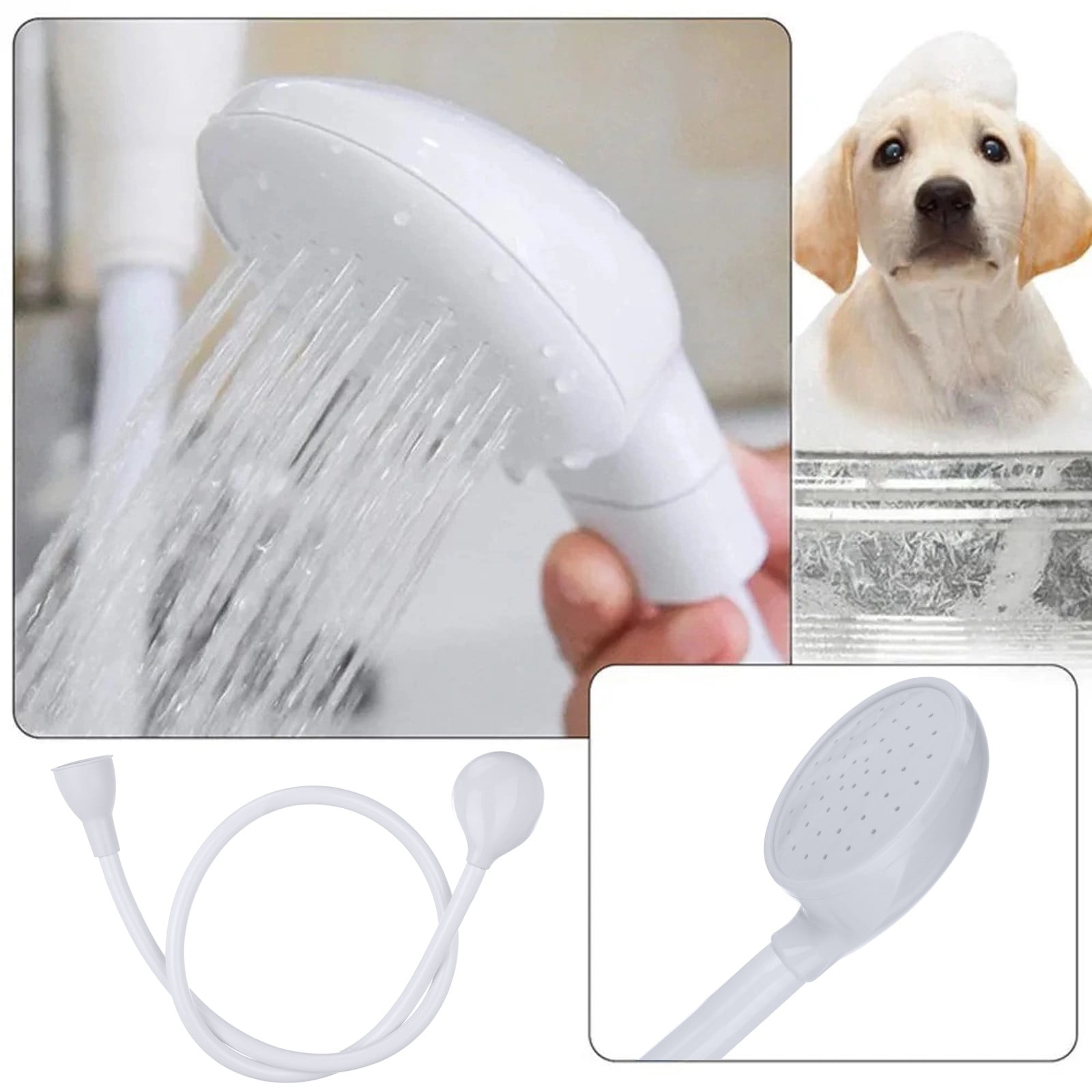 Portable Shampoo Sprayer Cleaning Tool Shower Head 1Pc Shower Spray Hose, Portable, Shower Head, Shampoo, Sprayer, Single Hose, Shower Hose JWDX 9.4