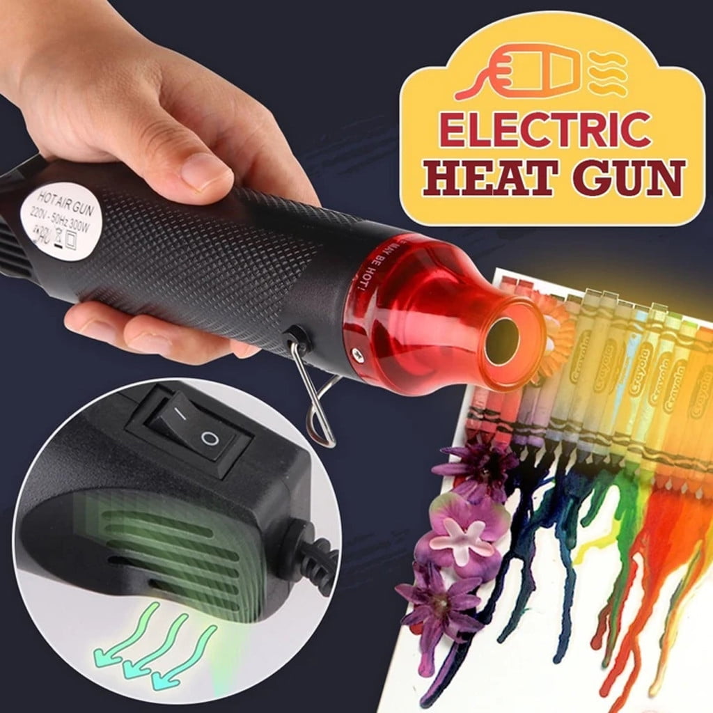 Multifunctional Hot Air Gun 220V Hot Air Gun Black - Flat Plug 1 × Heat Gun Paint Heat Shrink Wrap Tool Tool Crafts Diy Drying Embossing Tools & Home Improvement JWDX One Size Black - Image 7