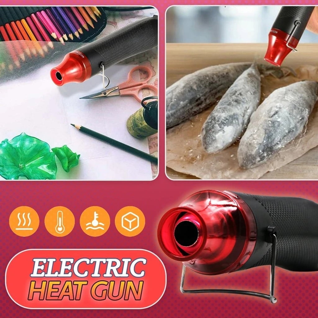Multifunctional Hot Air Gun 220V Hot Air Gun Black - Flat Plug 1 × Heat Gun Paint Heat Shrink Wrap Tool Tool Crafts Diy Drying Embossing Tools & Home Improvement JWDX One Size Black - Image 8