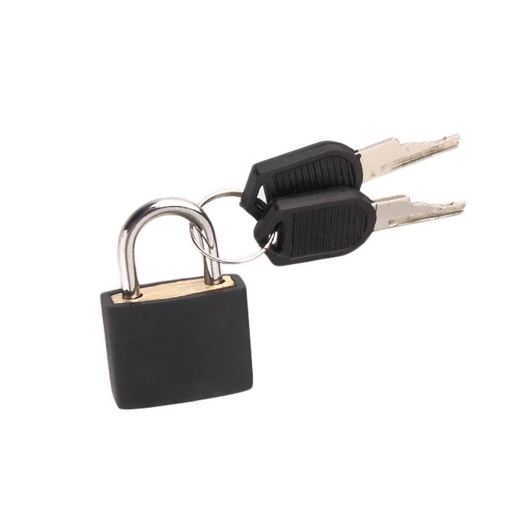 22Mm Color Plastic Padlock D 1 Lock, 2 Keys Small Mini Strong Steel Padlock Travel Suitcase Diary Lock With 2 Keys JWDX 30 mm x 23 mm D - Image 1