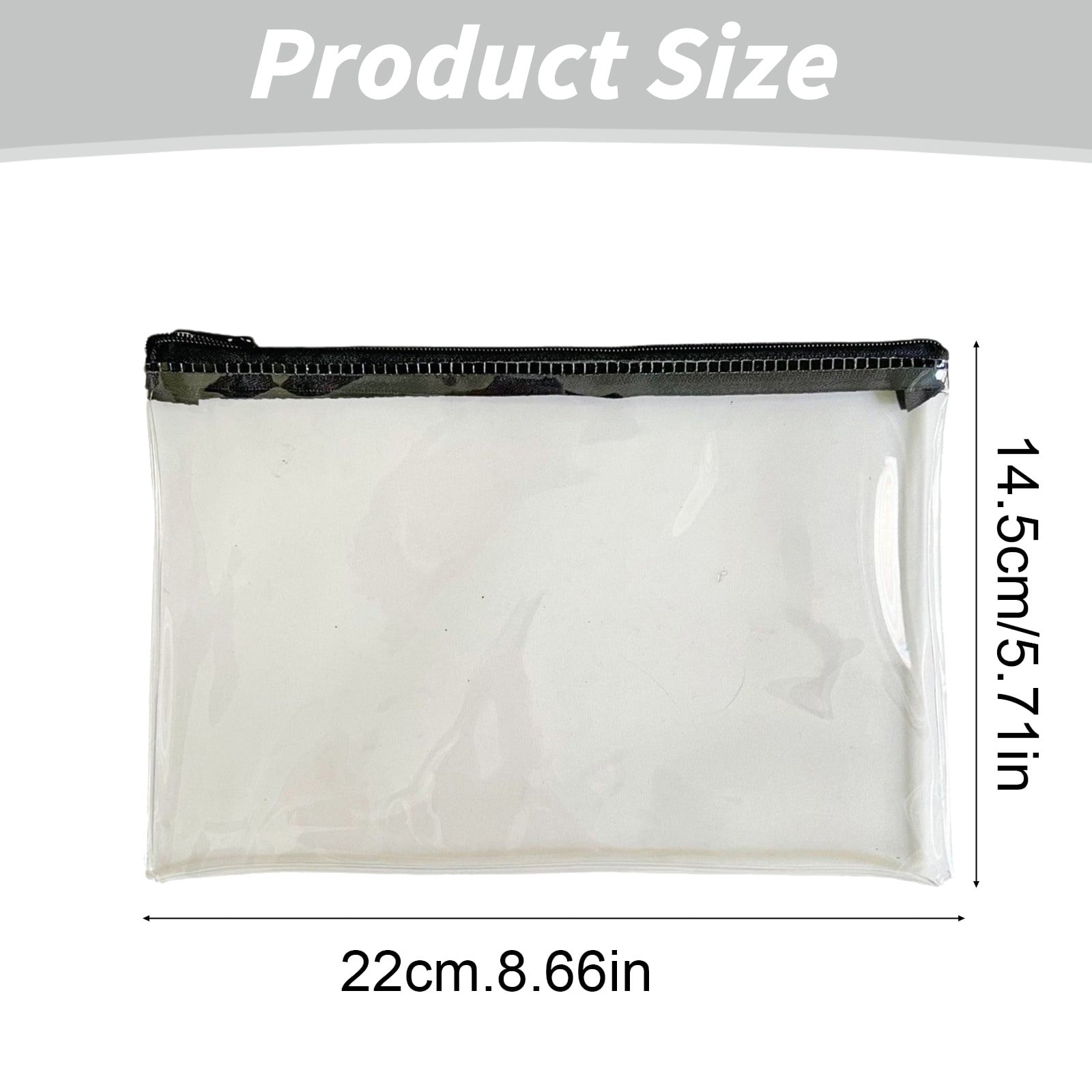 Transparent Pencil Case Zipper Bag Green 1 Transparent Pencil Case Zipper Bag Clear Pencil Case With Zipper Transparent Pvc For Schǒ-ǒI Exams Home And Travel JWDX One Size Green - Image 3