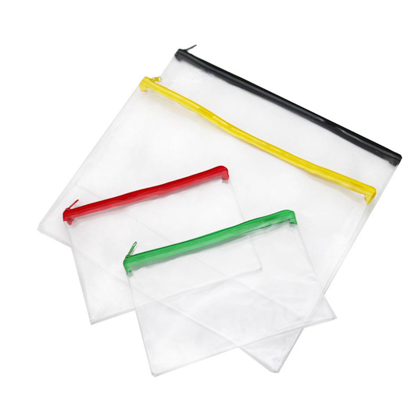 Transparent Pencil Case Zipper Bag Green 1 Transparent Pencil Case Zipper Bag Clear Pencil Case With Zipper Transparent Pvc For Schǒ-ǒI Exams Home And Travel JWDX One Size Green - Image 7