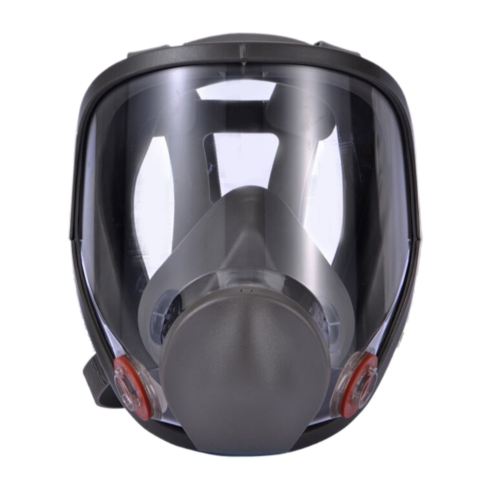Large Field of View Dust Protection Gas Mask Jwdx Full Facepiece Reusable Respirator 6800 Niosh Large Lens Ansi High Impact Silicone Seal Four Point Harness Comfortable Fit Painting Dust L Brown - Image 1
