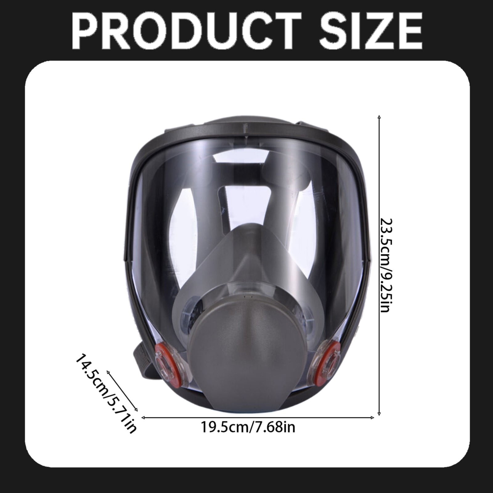 Large Field of View Dust Protection Gas Mask Jwdx Full Facepiece Reusable Respirator 6800 Niosh Large Lens Ansi High Impact Silicone Seal Four Point Harness Comfortable Fit Painting Dust L Brown - Image 3