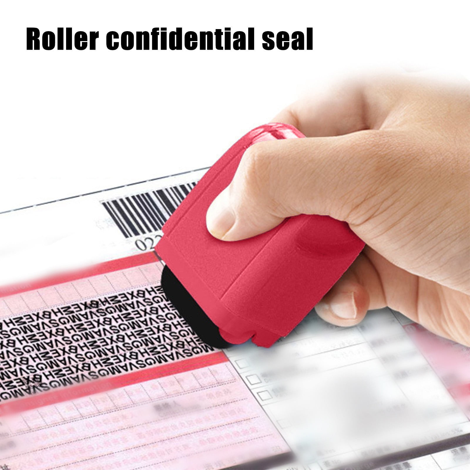 Roller Confidentiality Seal Rose Red 1Pc Confidentiality Seal Roller Stamp Identity Privacy Id Confidential Guard Data Preservation Roller Confidentiality Seal 3Ml JWDX One Size Rose Red - Image 2