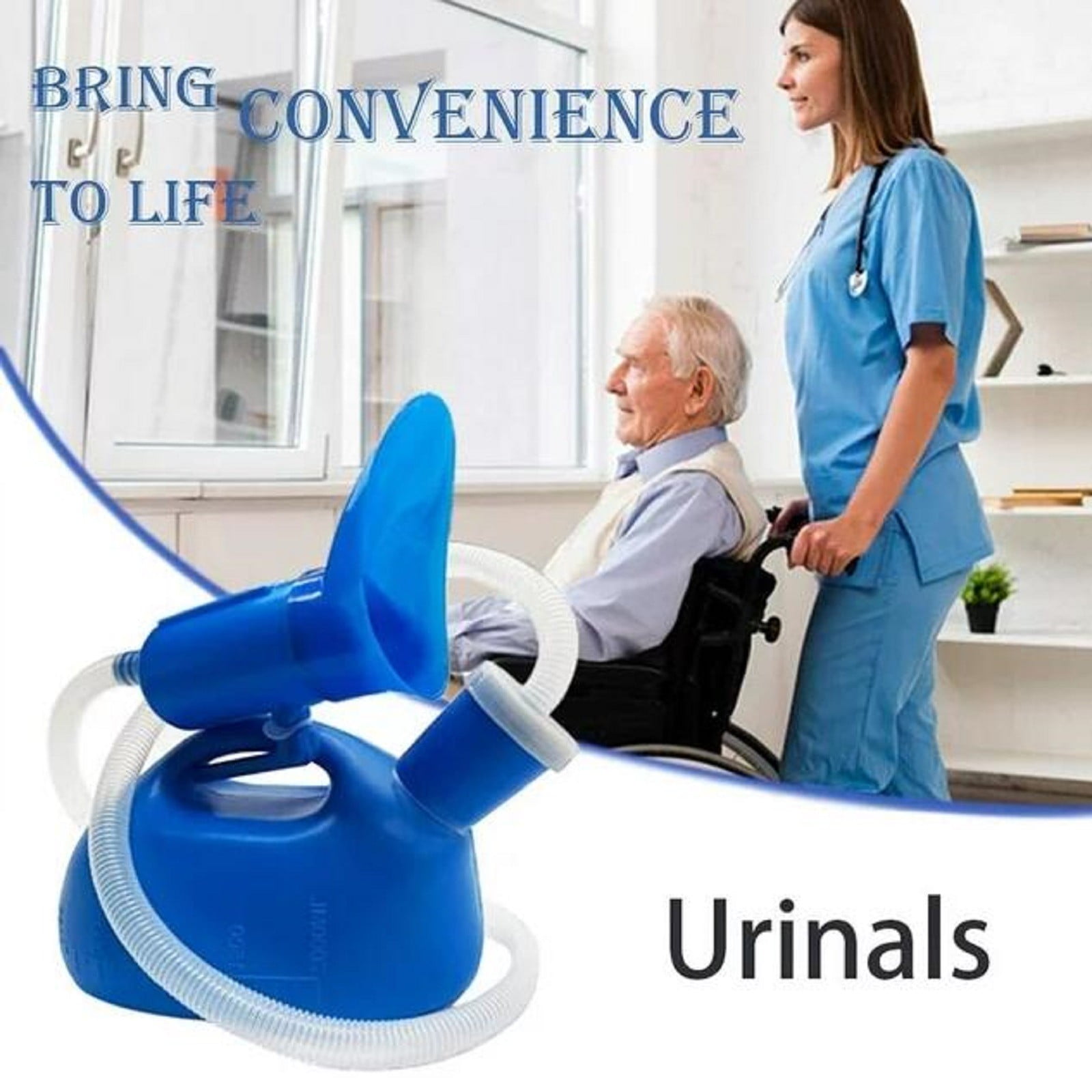 Urinal 1X Urinal Portable Urinals For Men Women Urinal Bottle Spill Proof Reusable Male Female Pee Bottle Camping Toilet Thicken Men'S Potty 2000 Ml 47 JWDX One Size Blue - Image 3