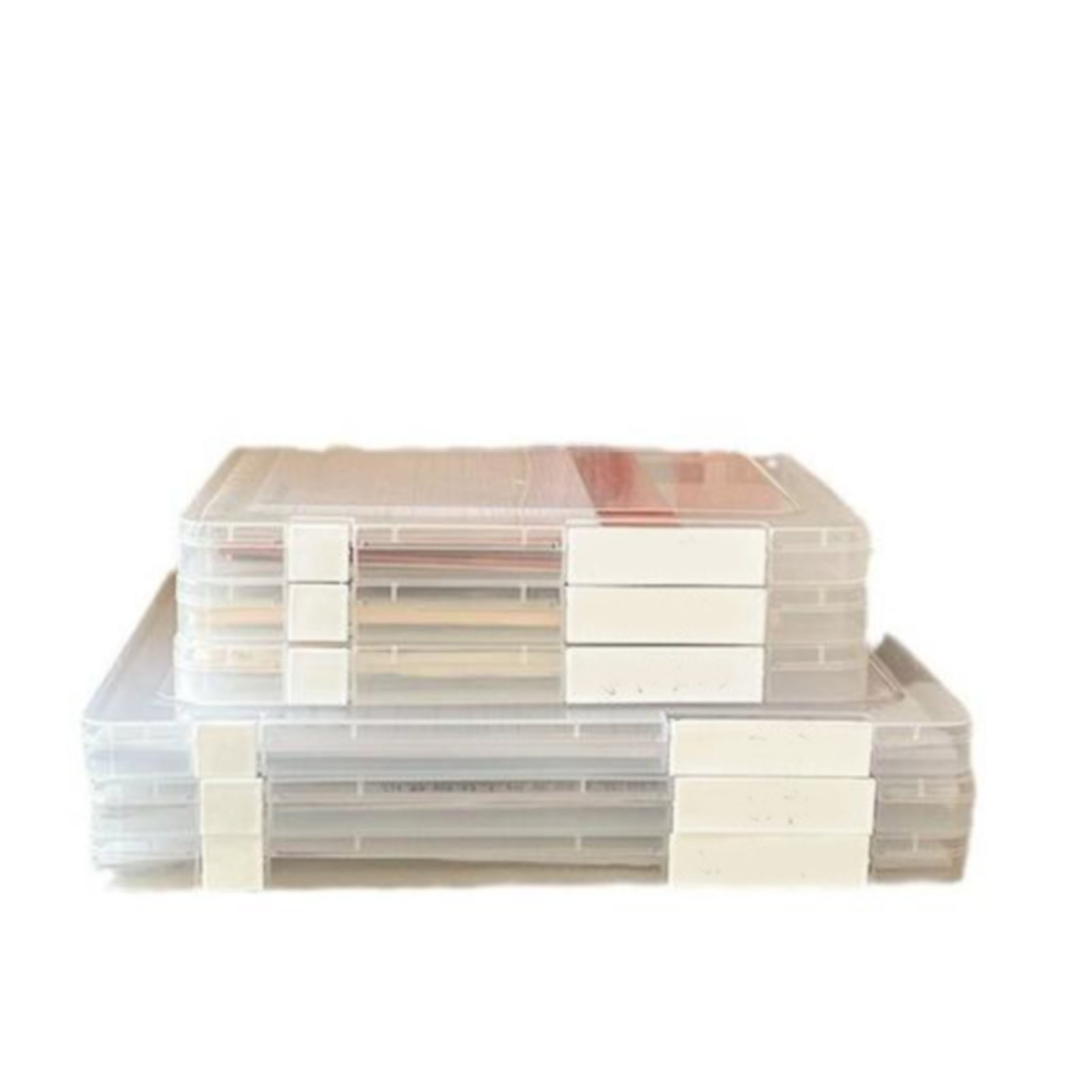File Storage Box Transparent Small Jwdx Transparent File Box Storage Box Portable Supplies Holder for Documents and Paper Protectors Portable File Box One Size CL1 - Image 8