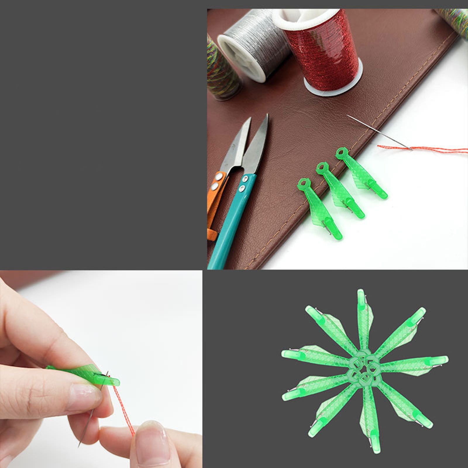 Jwdx Fish Shape Needle Threaders,Plastic Needle Threader,Wire Loop Diy 5Pcs Fish Shape Needle Threaders Plastic Needle Threader for Hand Sewing Diy Needle Threader Hand Machine Sewing Tool One Size A - Image 2