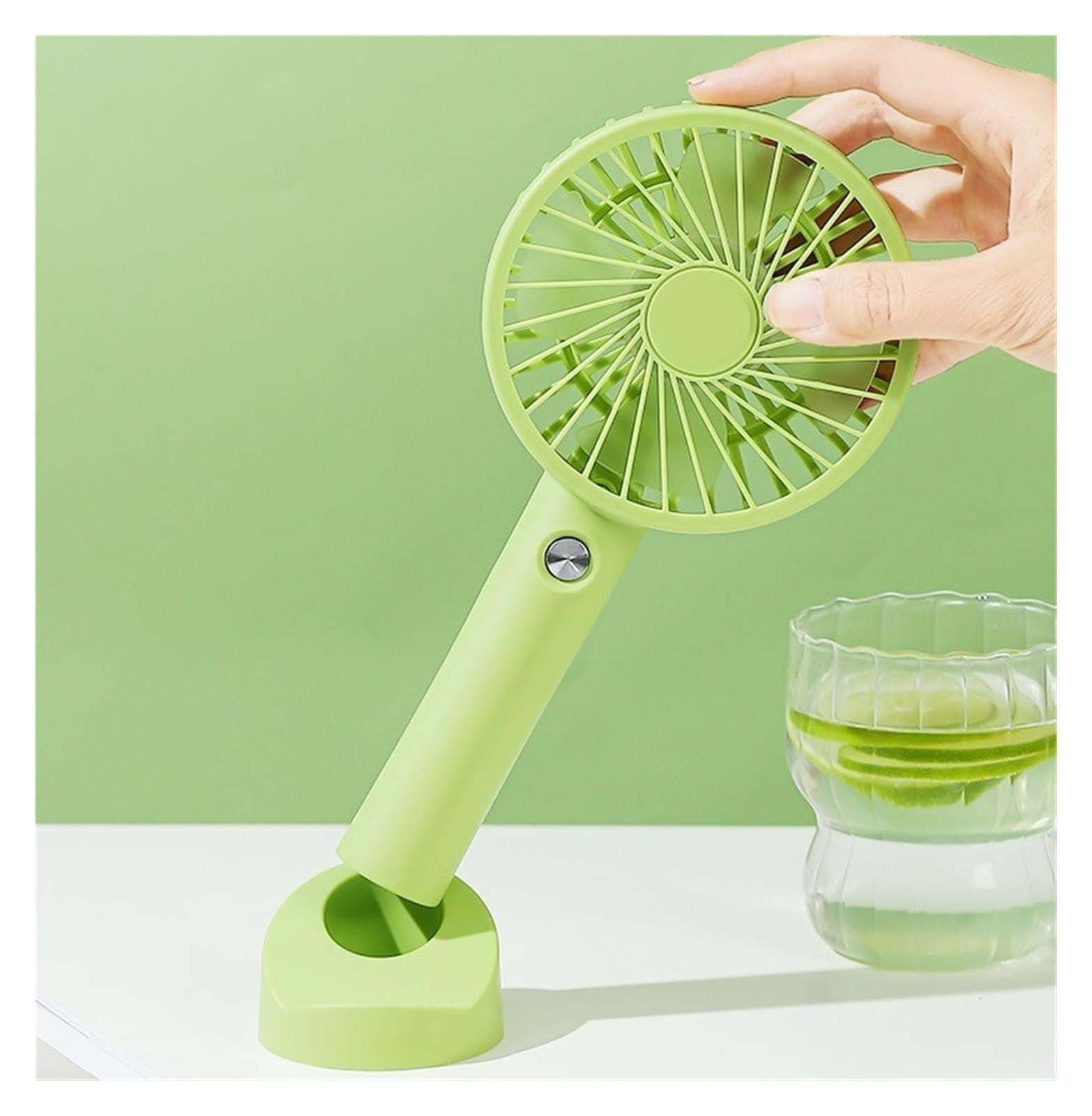 Mini Handheld Fan (White) Jwdx Portable Fan Powerful Handheld Fan Cute Design 3 Speed Personal Small Desk Fan with Base Lightweight Makeup Usb Rechargeable Fan for Stylish Travel Indoor Outdoo One Size B - Image 6